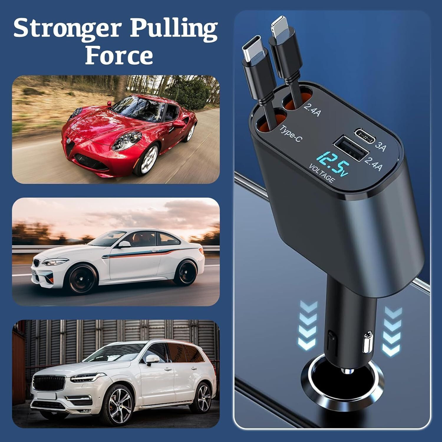 Image of Rhtdm 120 W Qualcomm Certified Turbo Car Charger