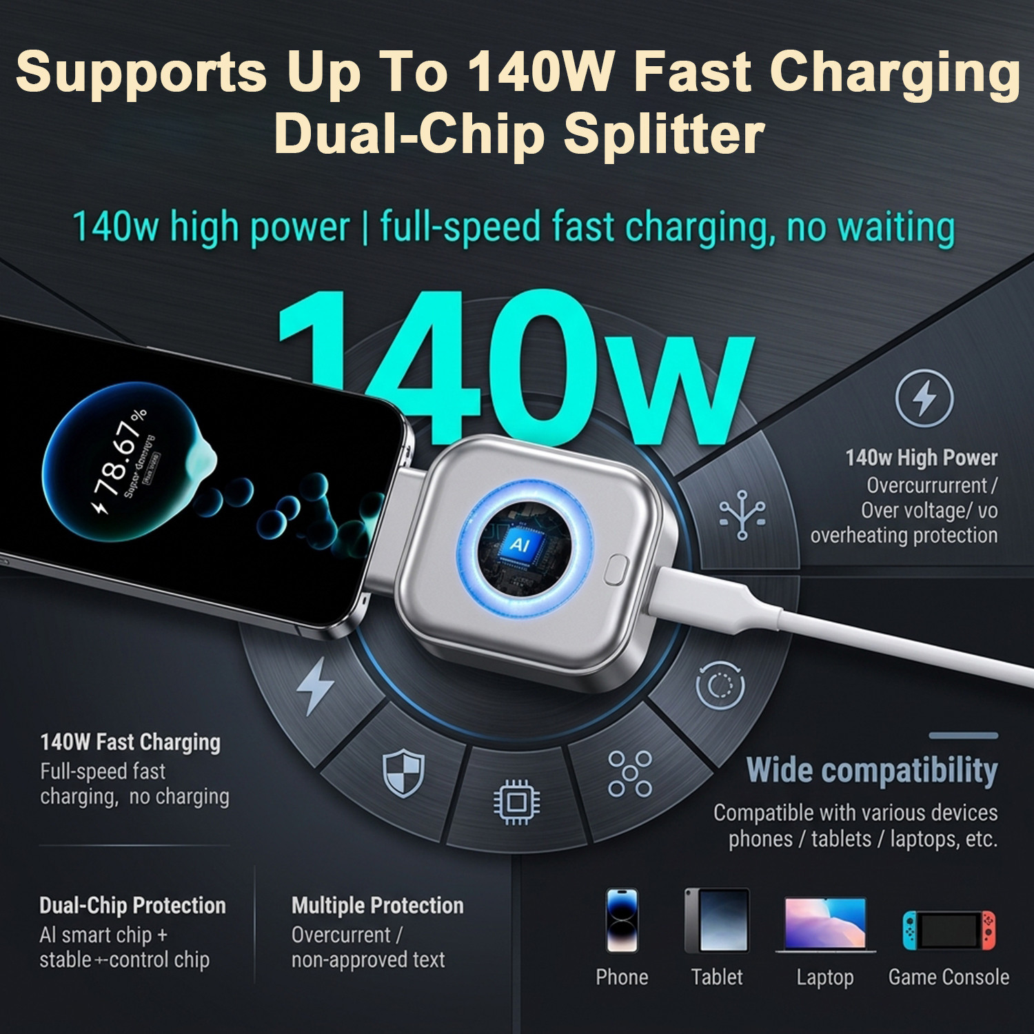 Image of Zorbes 140 W Turbo Car Charger