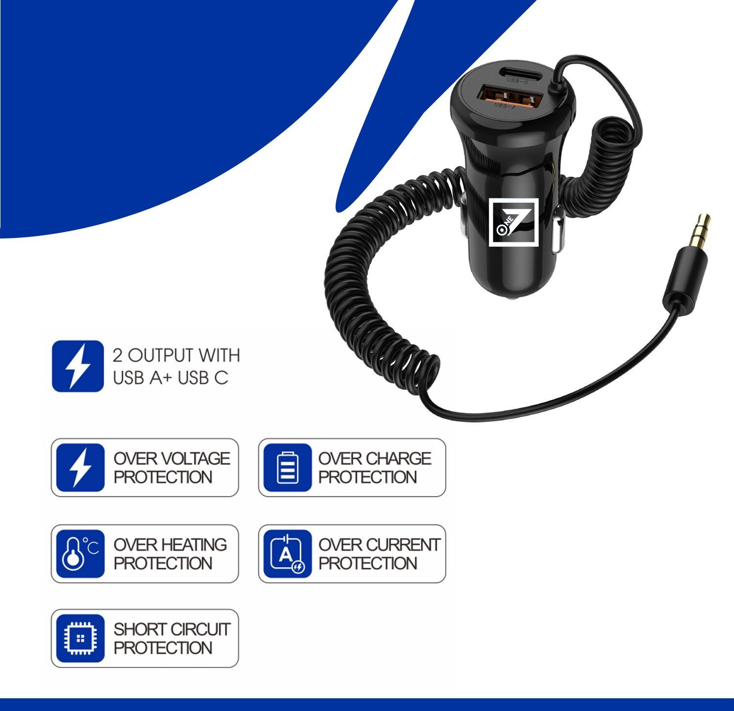 Image of ONE 7 3 Amp Turbo Car Charger