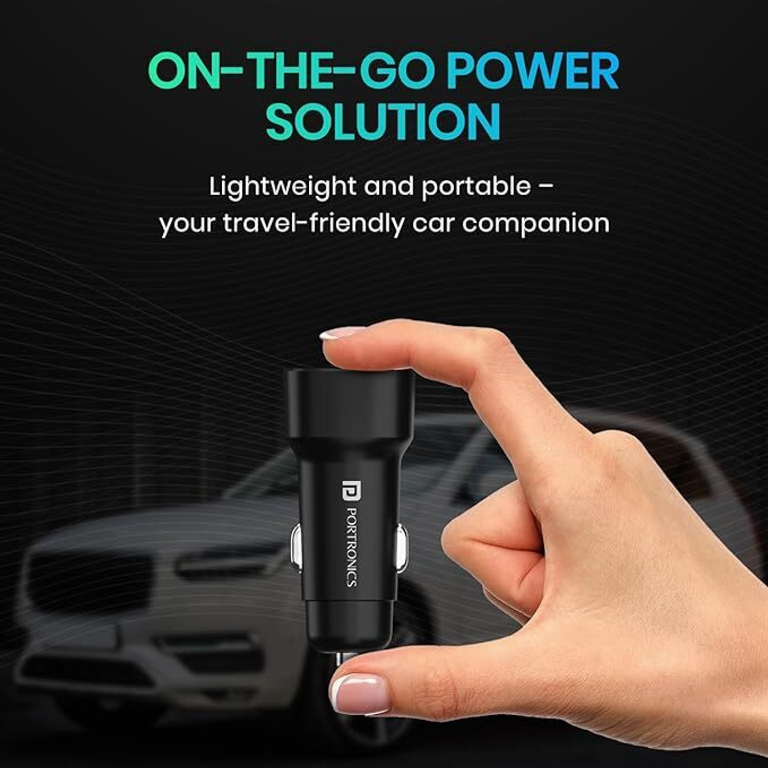 Image of Portronics 80 W Turbo Car Charger