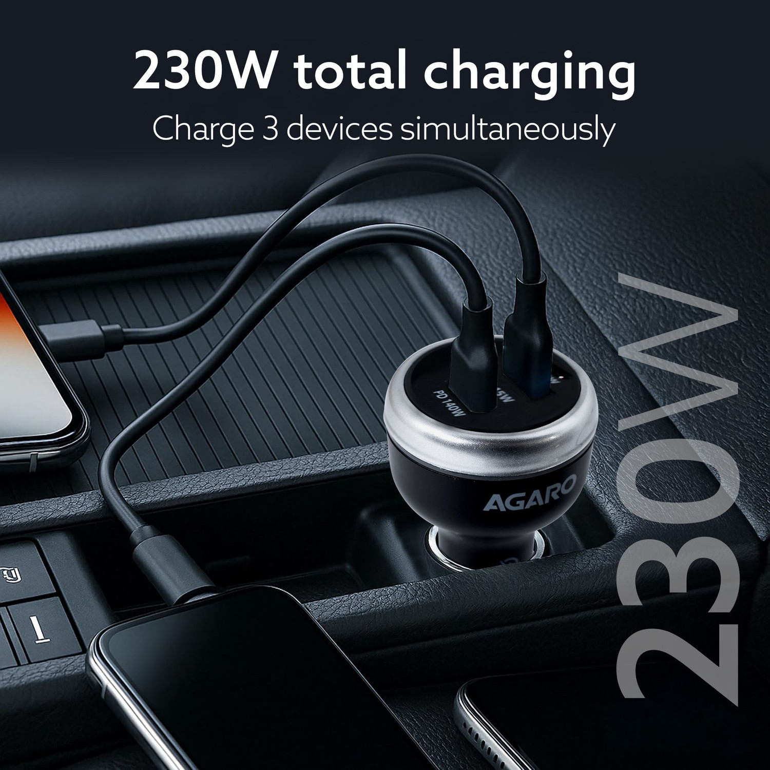 Image of AGARO 5 Amp Turbo Car Charger