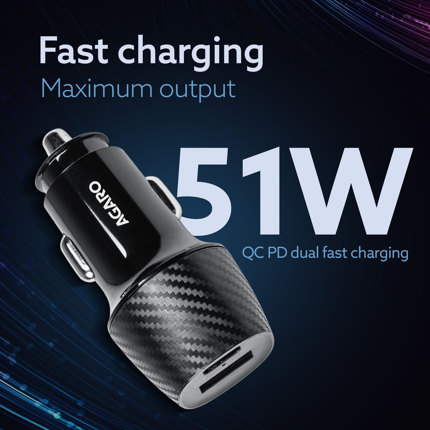 Image of AGARO 2.5 Amp Turbo Car Charger