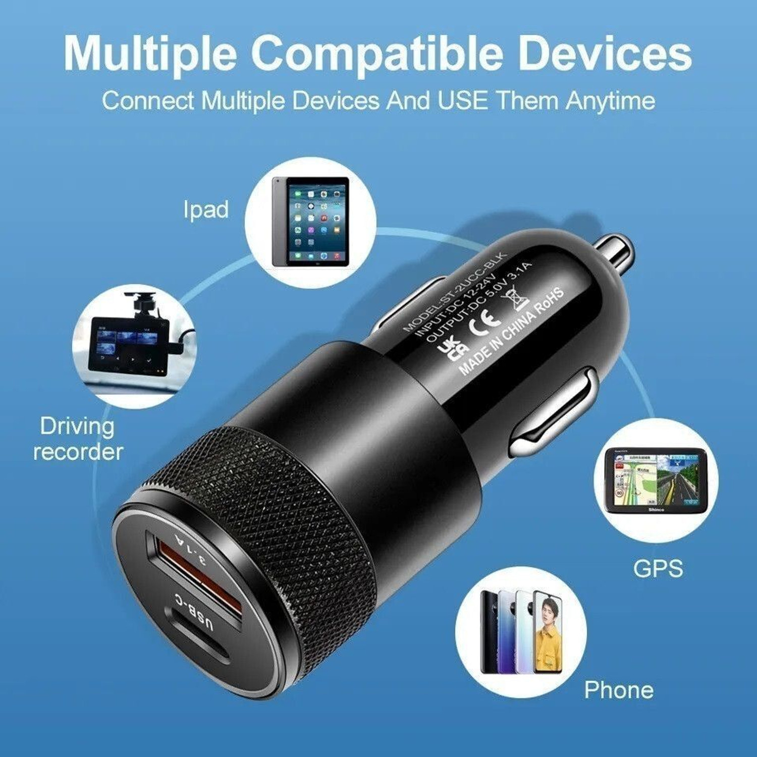 Image of UniBoss 20 W Qualcomm Certified Turbo Car Charger