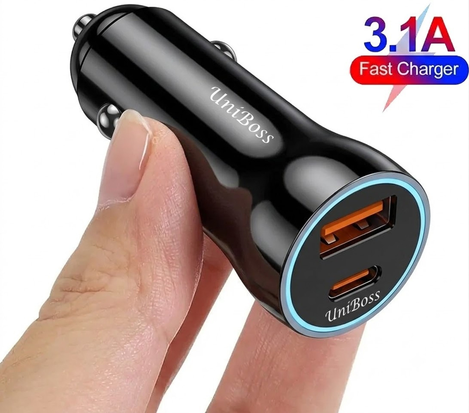 Image of UniBoss 37.2 Amp Qualcomm 3.0 Turbo Car Charger