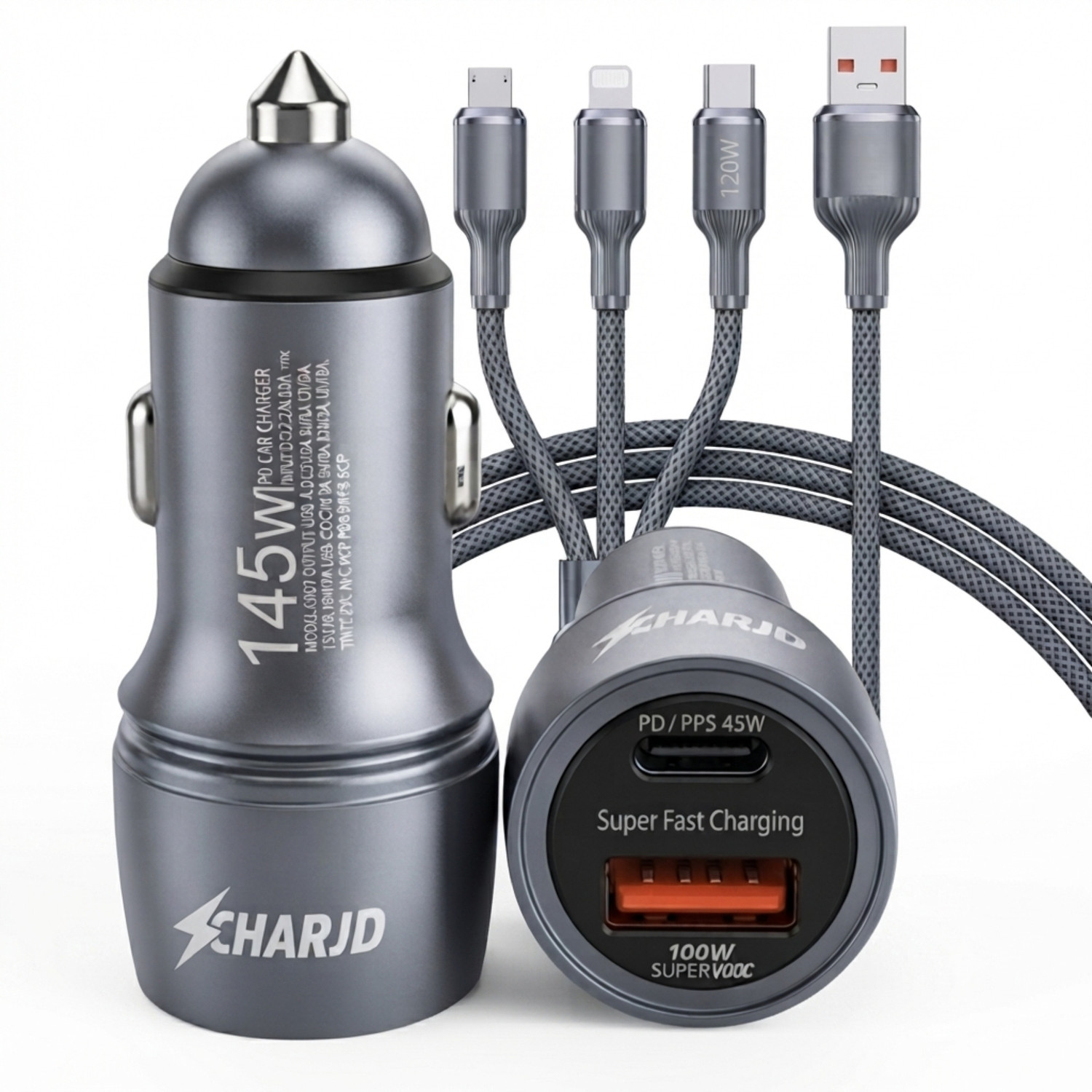 Image of CHARJD 145 W Qualcomm 3.0 Turbo Car Charger