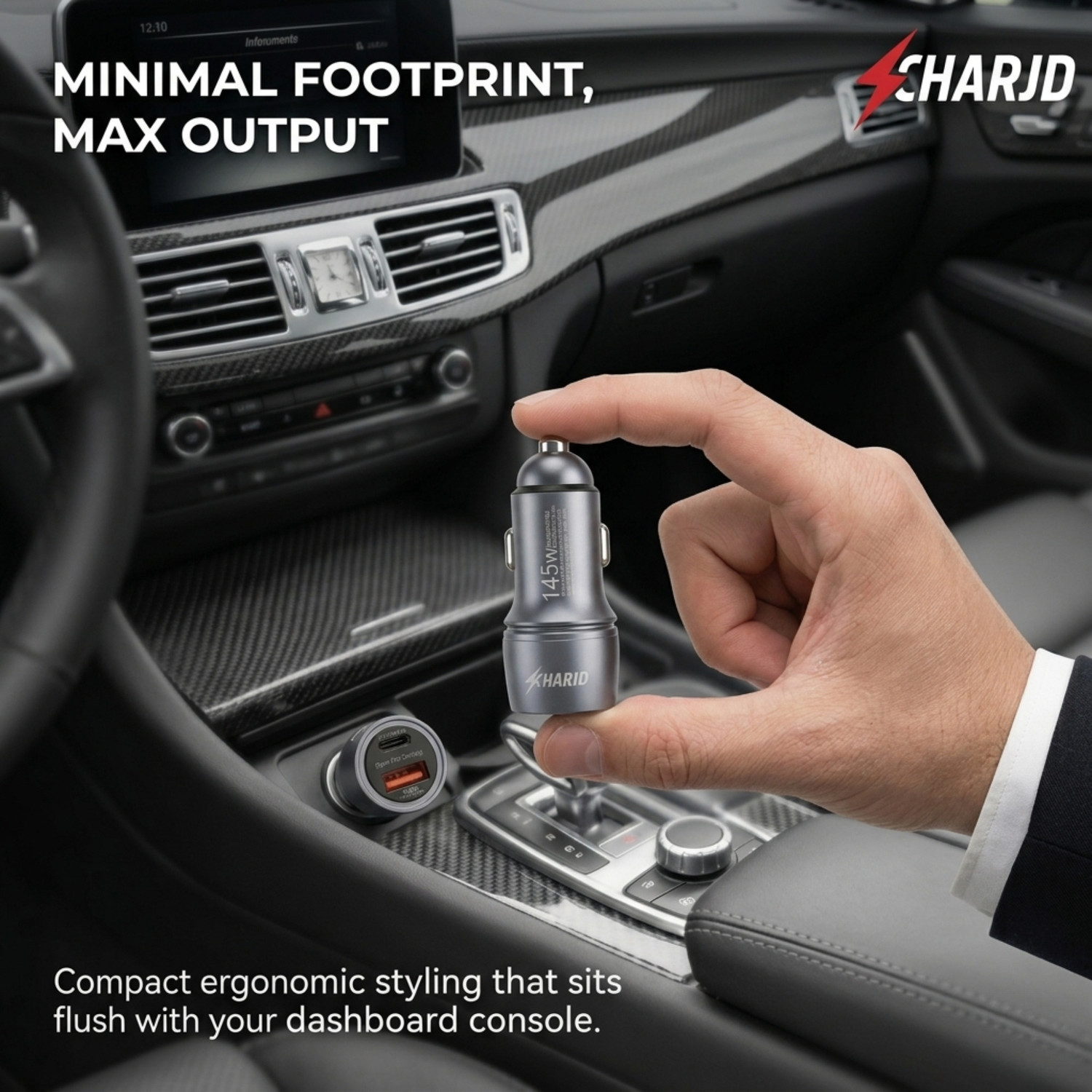 Image of CHARJD 145 W Qualcomm 3.0 Turbo Car Charger