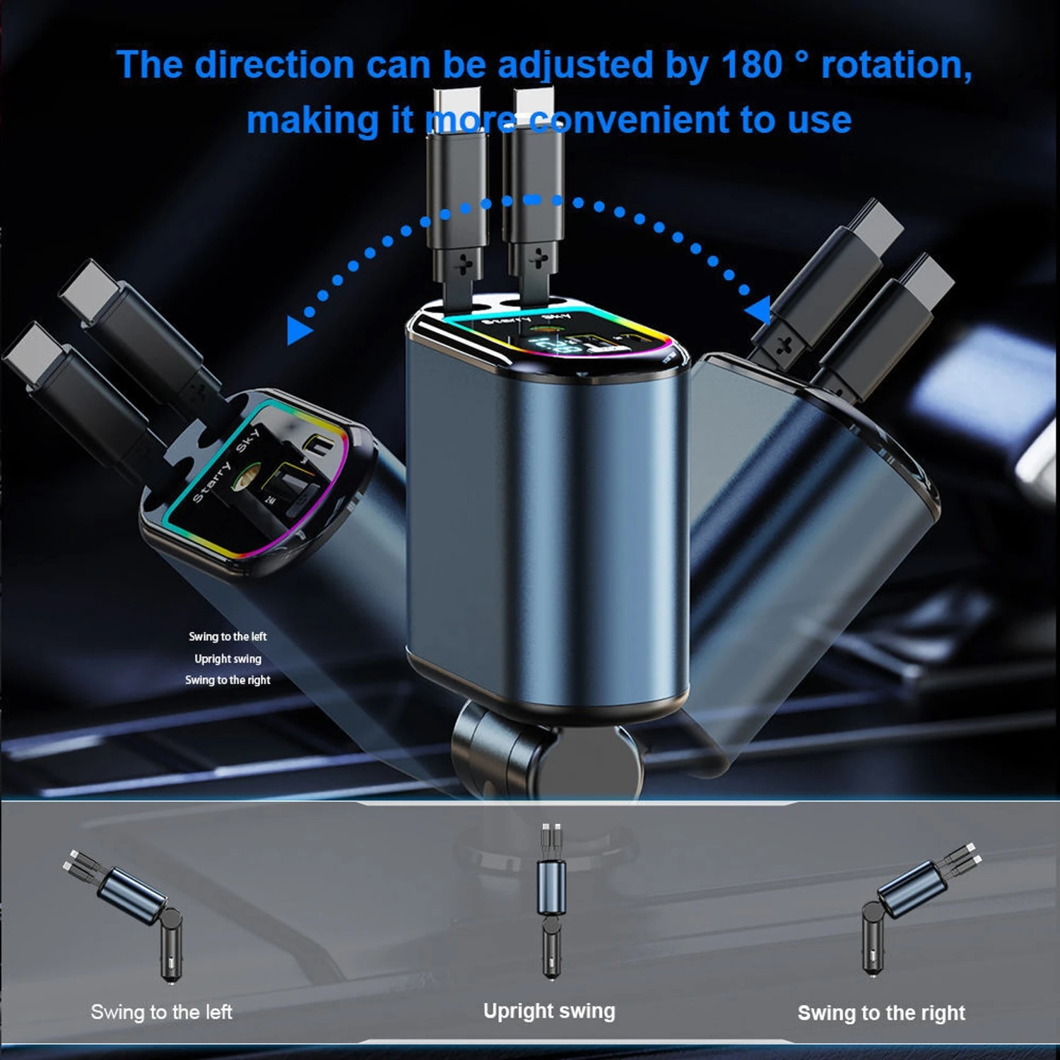 Image of HGT 180 W Qualcomm Certified Turbo Car Charger