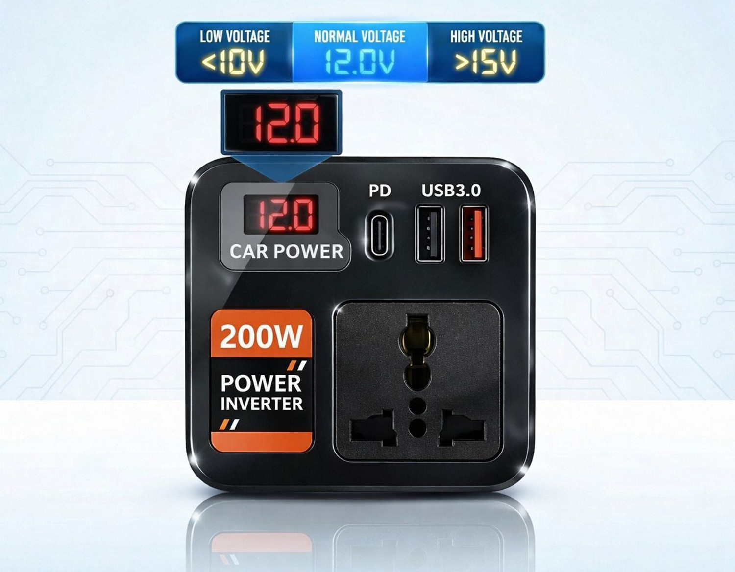 Image of Fire Turtle 200 W Qualcomm 3.0 Turbo Car Charger