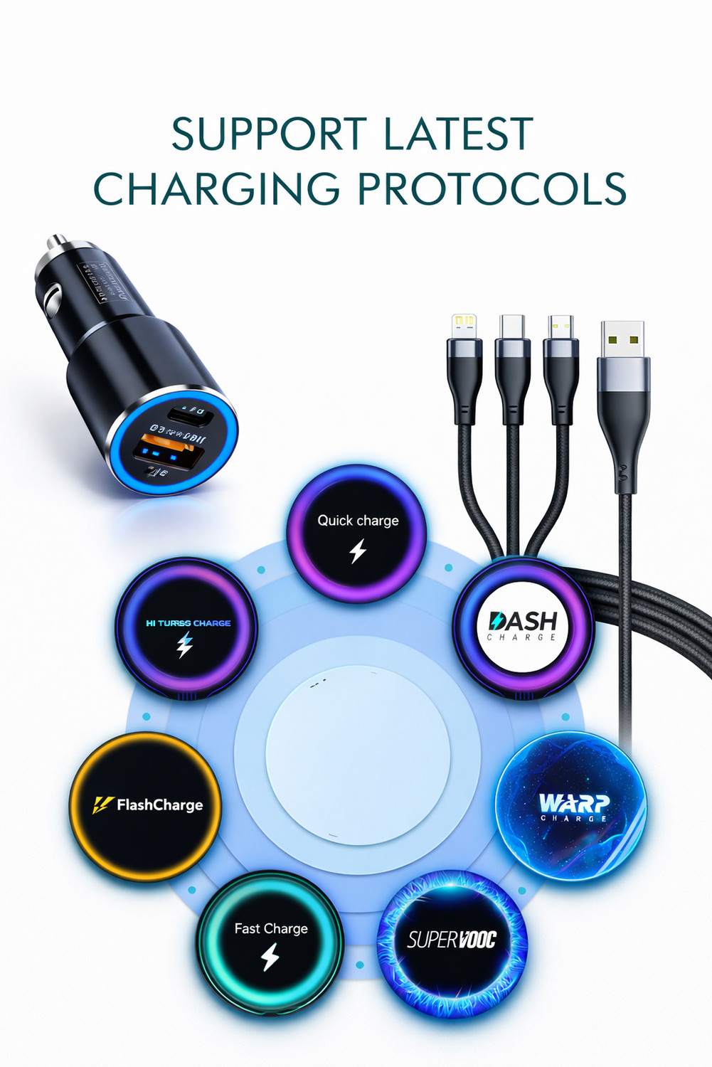 Image of NextFusion 145 W Qualcomm 3.0 Turbo Car Charger