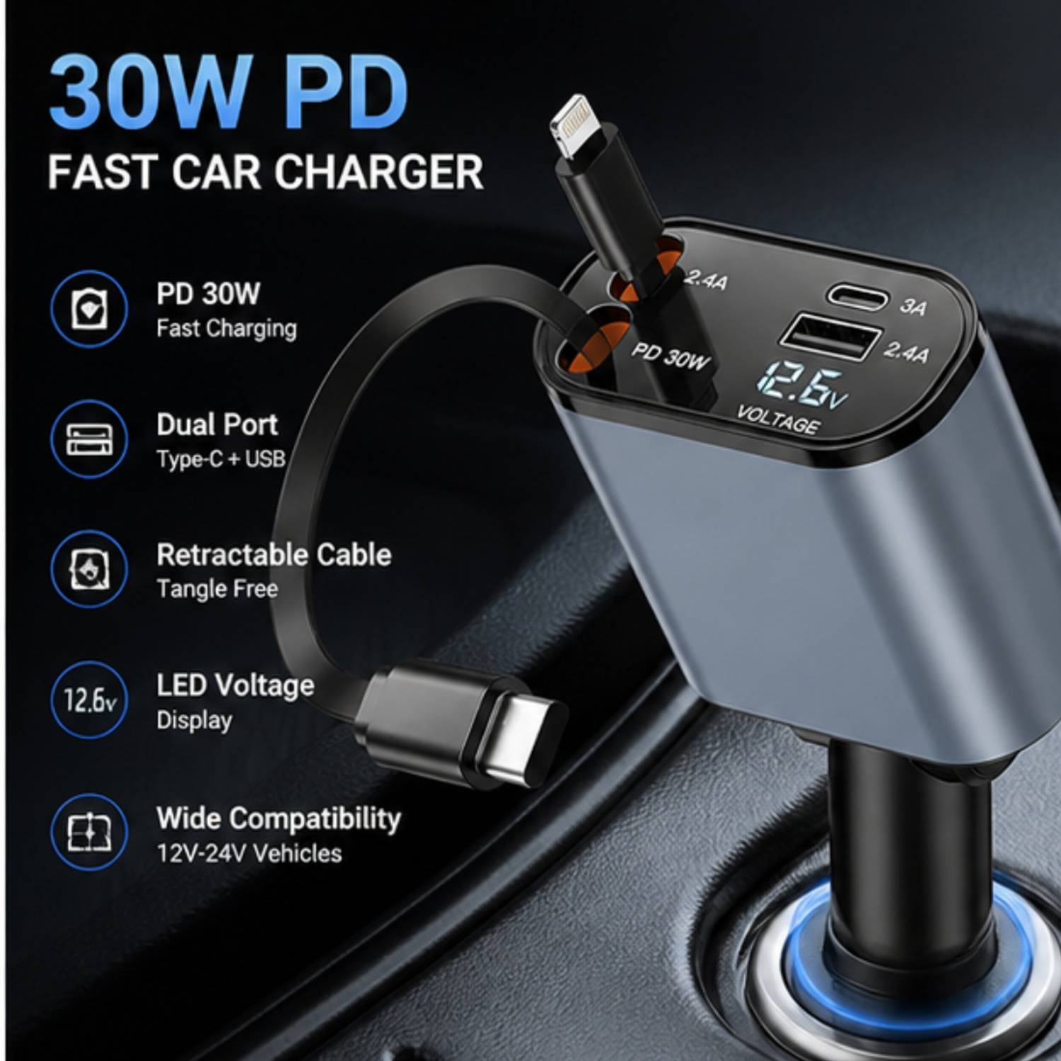 AG INDUSTRY 120W Turbo Car Charger - Image 4