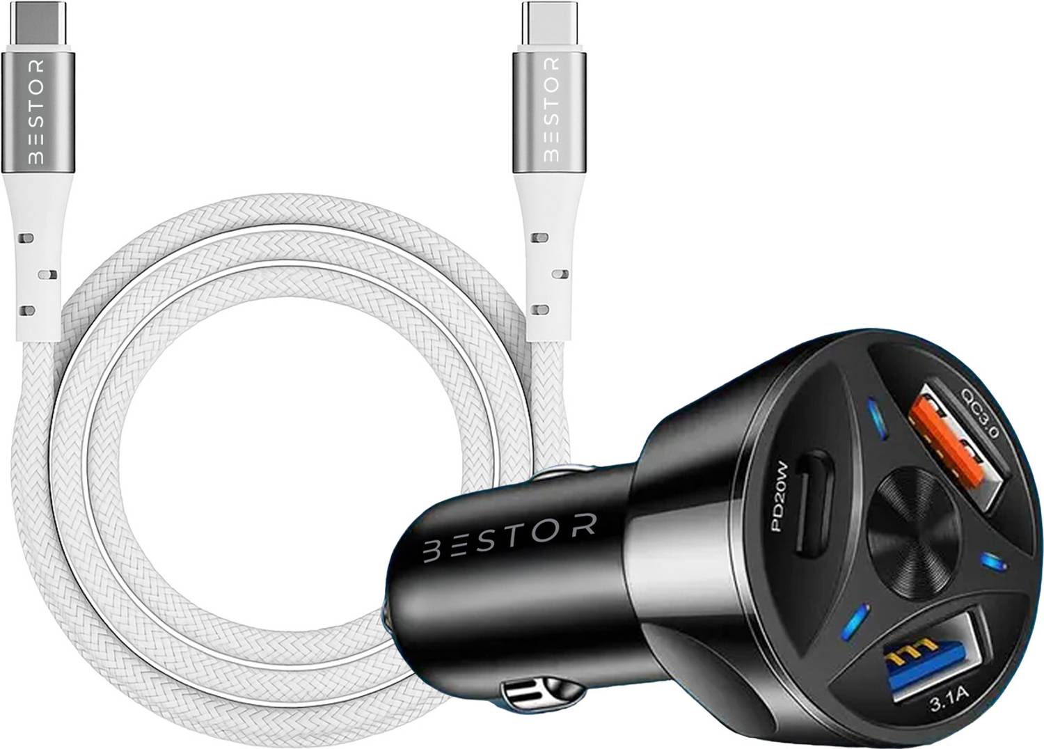 Bestor 55 W Qualcomm 3.0 Turbo Car Charger