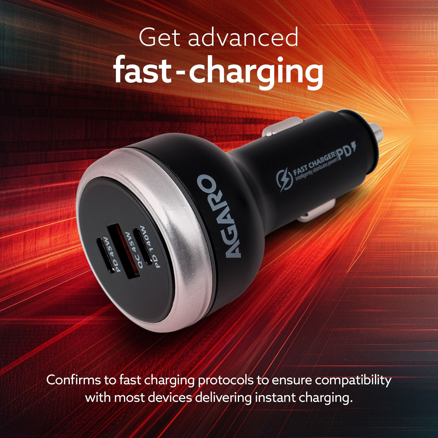 Image of AGARO 5 Amp Turbo Car Charger