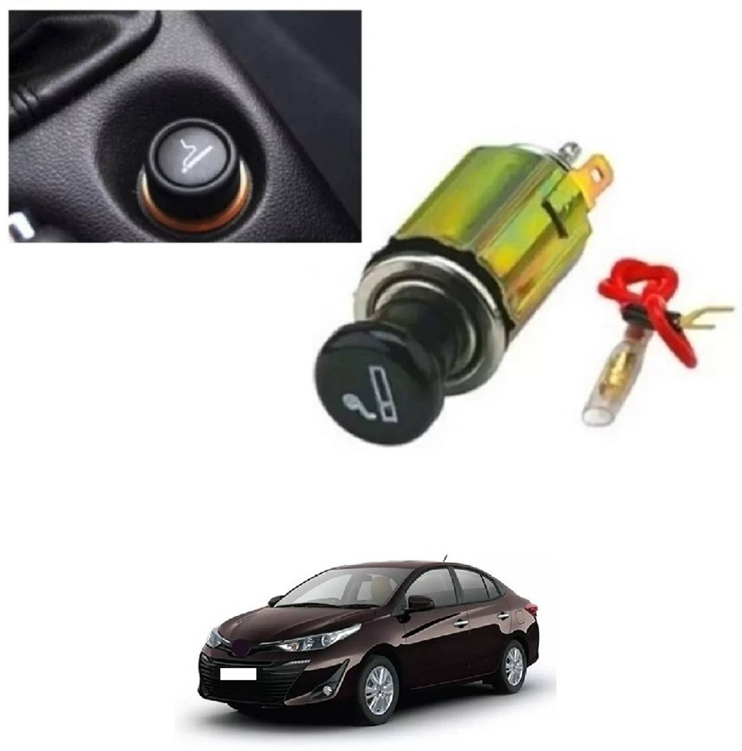 Suprozo Socket Car Lighter Universal Fit Suitable for Yaris Car Cigarette  Lighter Price in India