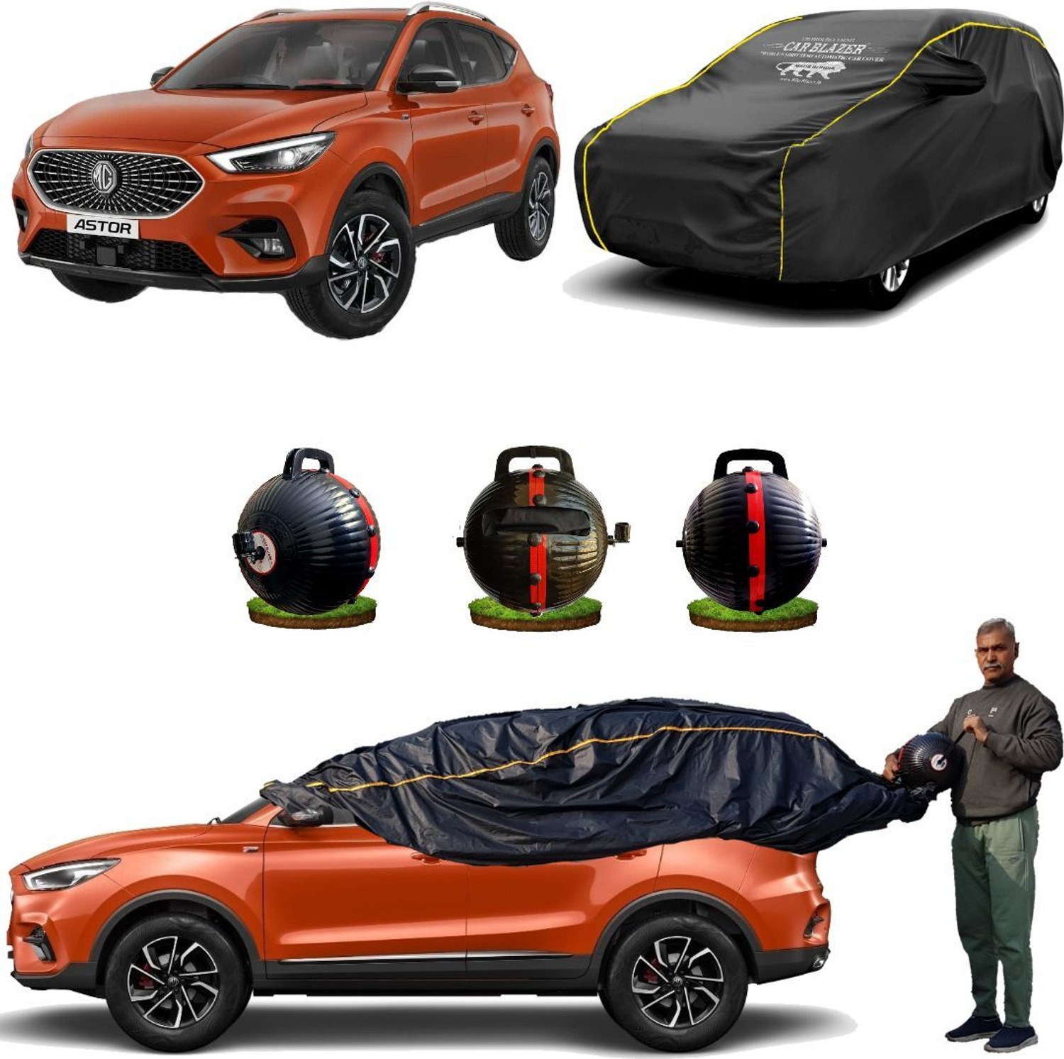 Image of CARBLAZER Car Cover For MG Astor (Without Mirror Pockets)