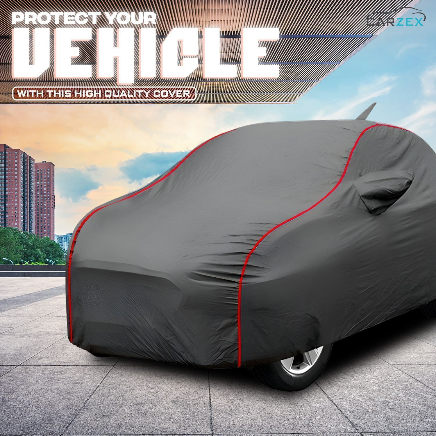 Image of CARZEX Car Cover For Hyundai Elite i20 (With Mirror Pockets)