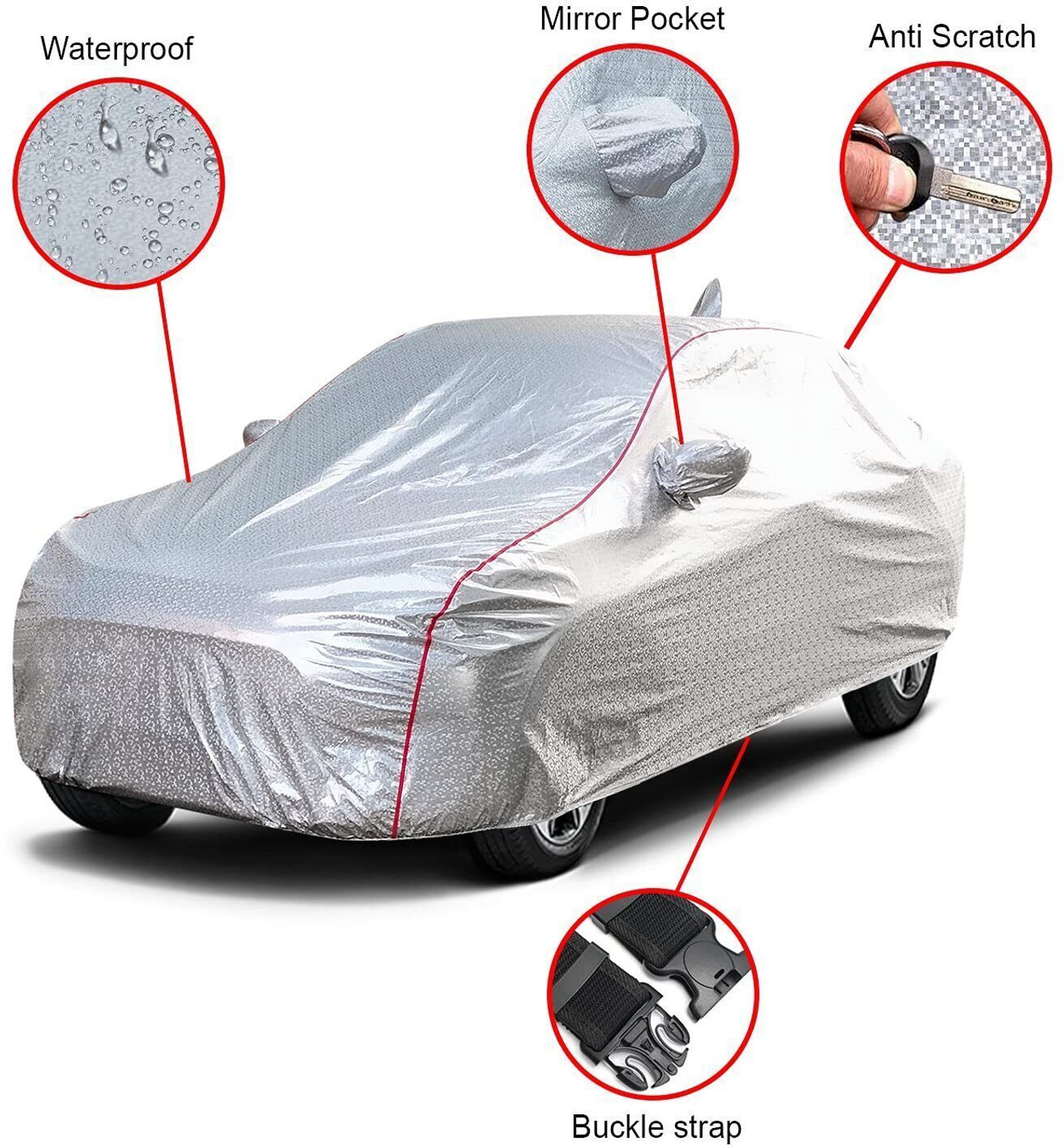 Image of TAXZONE Car Cover For Mahindra XUV 3XO (With Mirror Pockets)