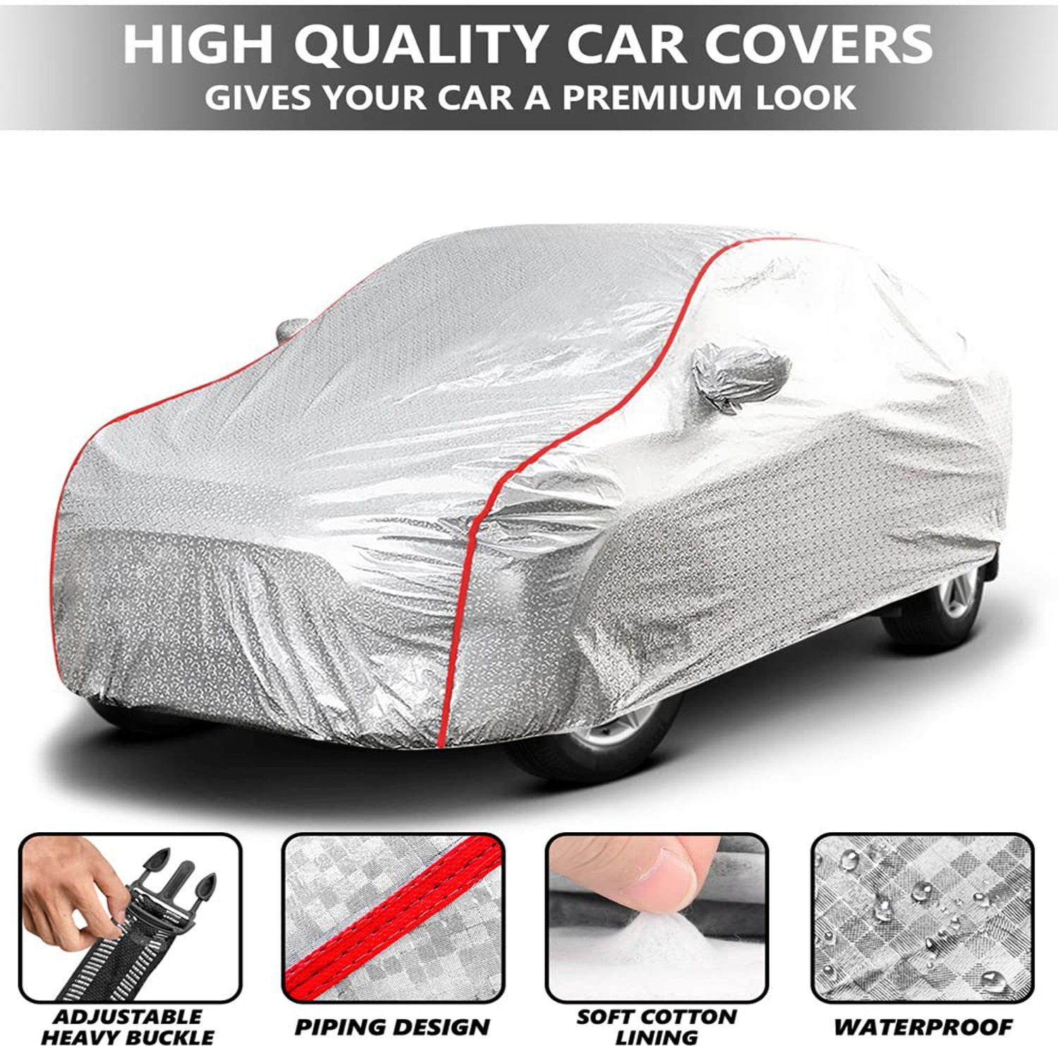 Image of TAXZONE Car Cover For Mahindra XUV 3XO (With Mirror Pockets)