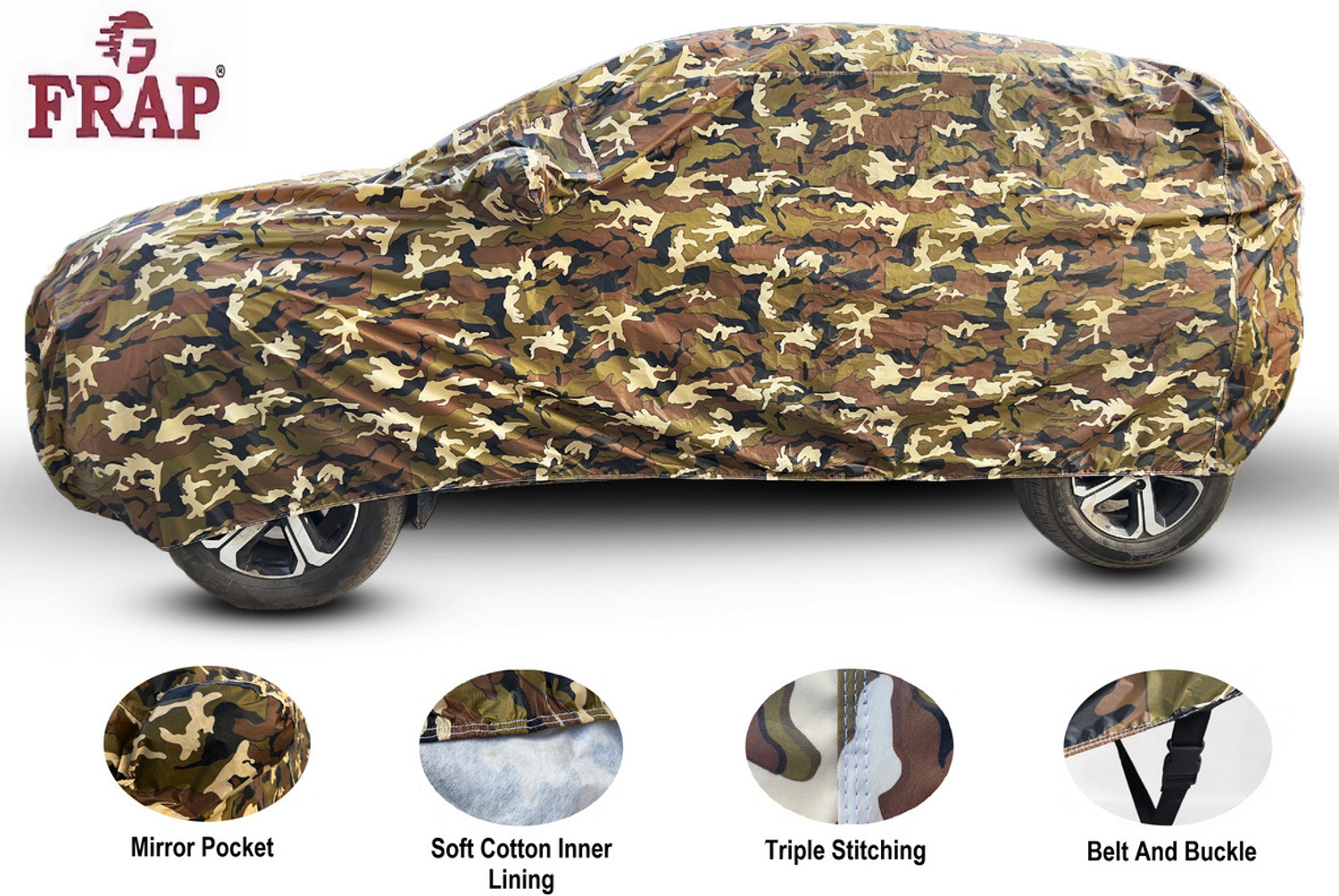 Image of Frap Car Cover For Maruti Suzuki Alto K10 (With Mirror Pockets)