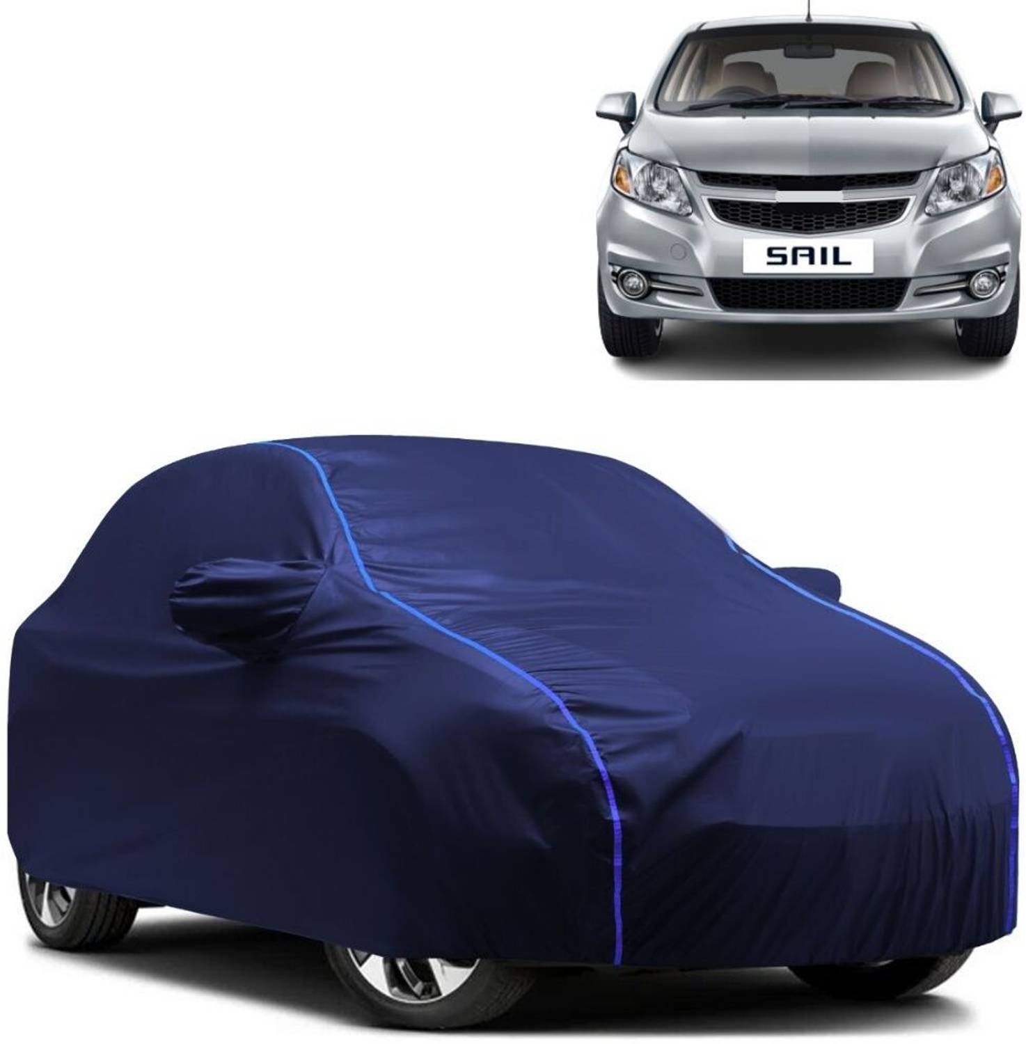 Autohaux Car Cover For Chevrolet Sail 1.2 Base (With Mirror Pockets)