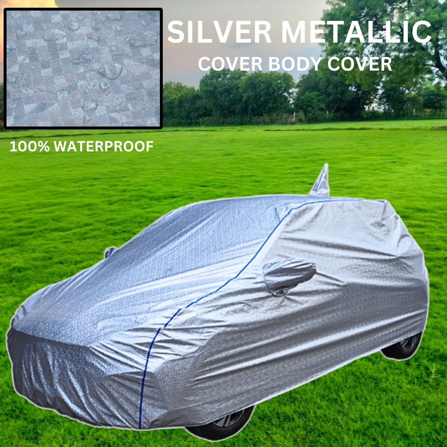 Image of FABZEX Car Cover For Honda WR-V, WRV, WRV Edge Edition i-DTEC S Diesel, WRV Edge Edition i-VTEC S Petrol, WRV Exclusive Diesel, WRV Exclusive Petrol, WRV i-DTEC S, WRV i-DTEC VX, WRV i-DTEC VX Diesel, WRV i-VTEC VX Petrol (With Mirror Pockets)