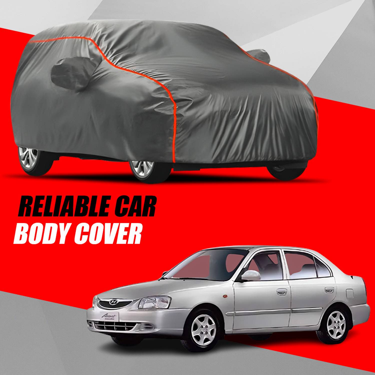 ALMICS Car Cover For Hyundai Accent (With Mirror Pockets)