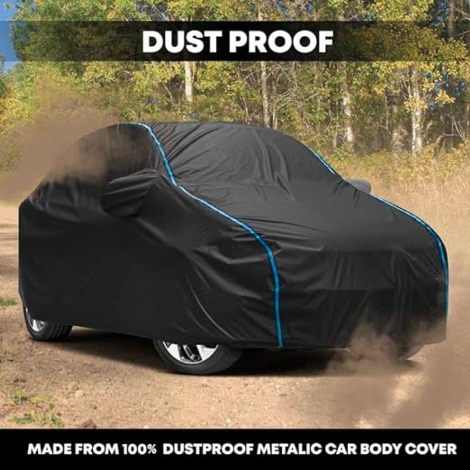 Image of ACTIMO Car Cover For Maruti Suzuki Alto, Alto 800, Alto 800 LX, Universal For Car (With Mirror Pockets)