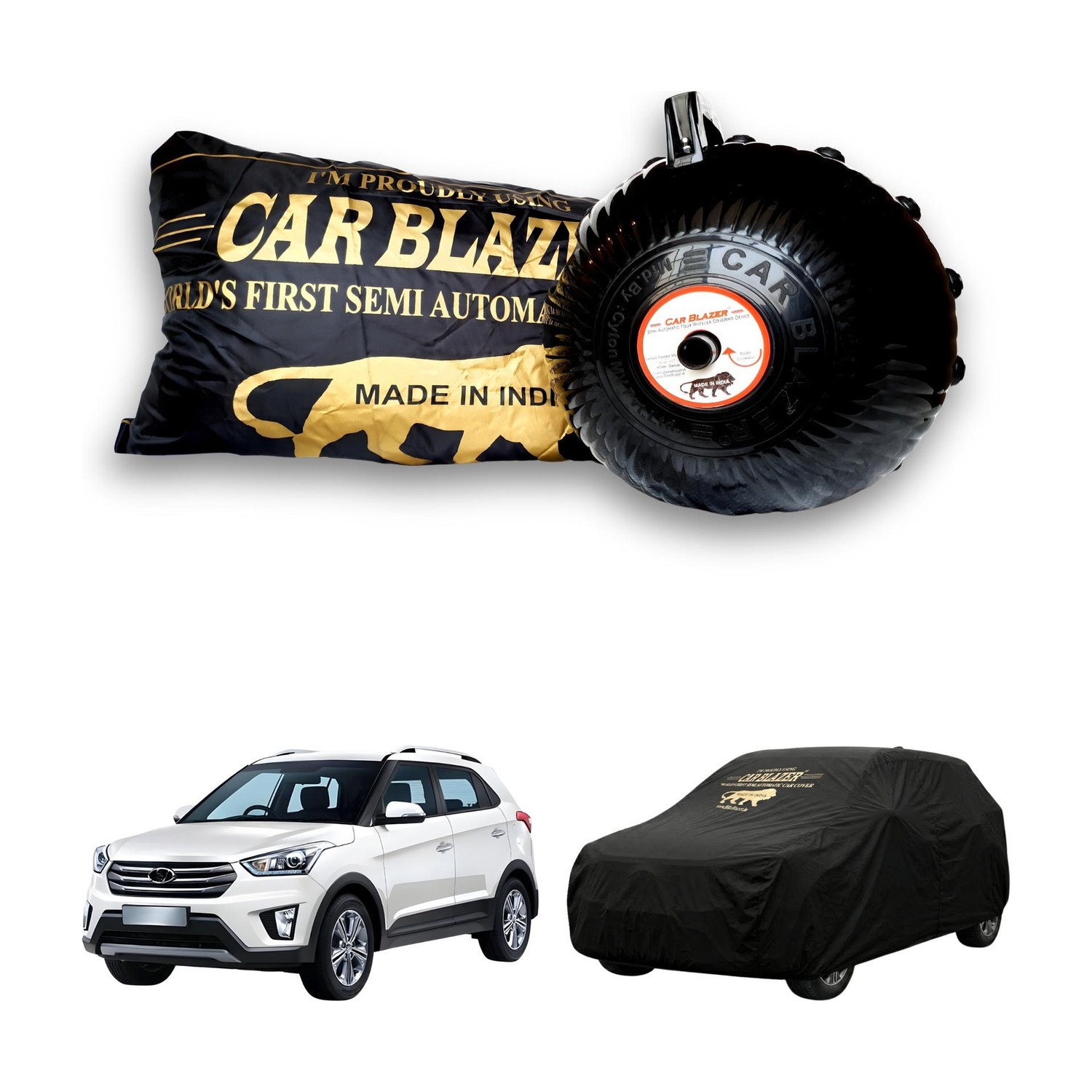Image of CARBLAZER Car Cover For Hyundai Creta (Without Mirror Pockets)