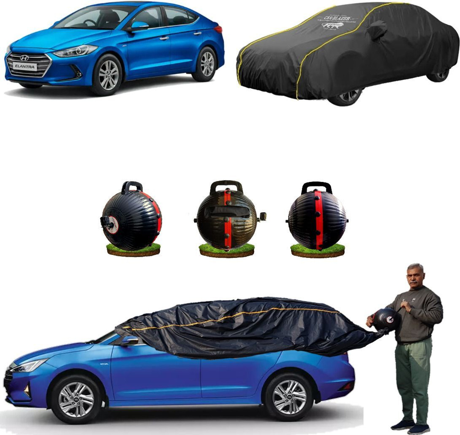 Image of CARBLAZER Car Cover For Hyundai Elantra (Without Mirror Pockets)