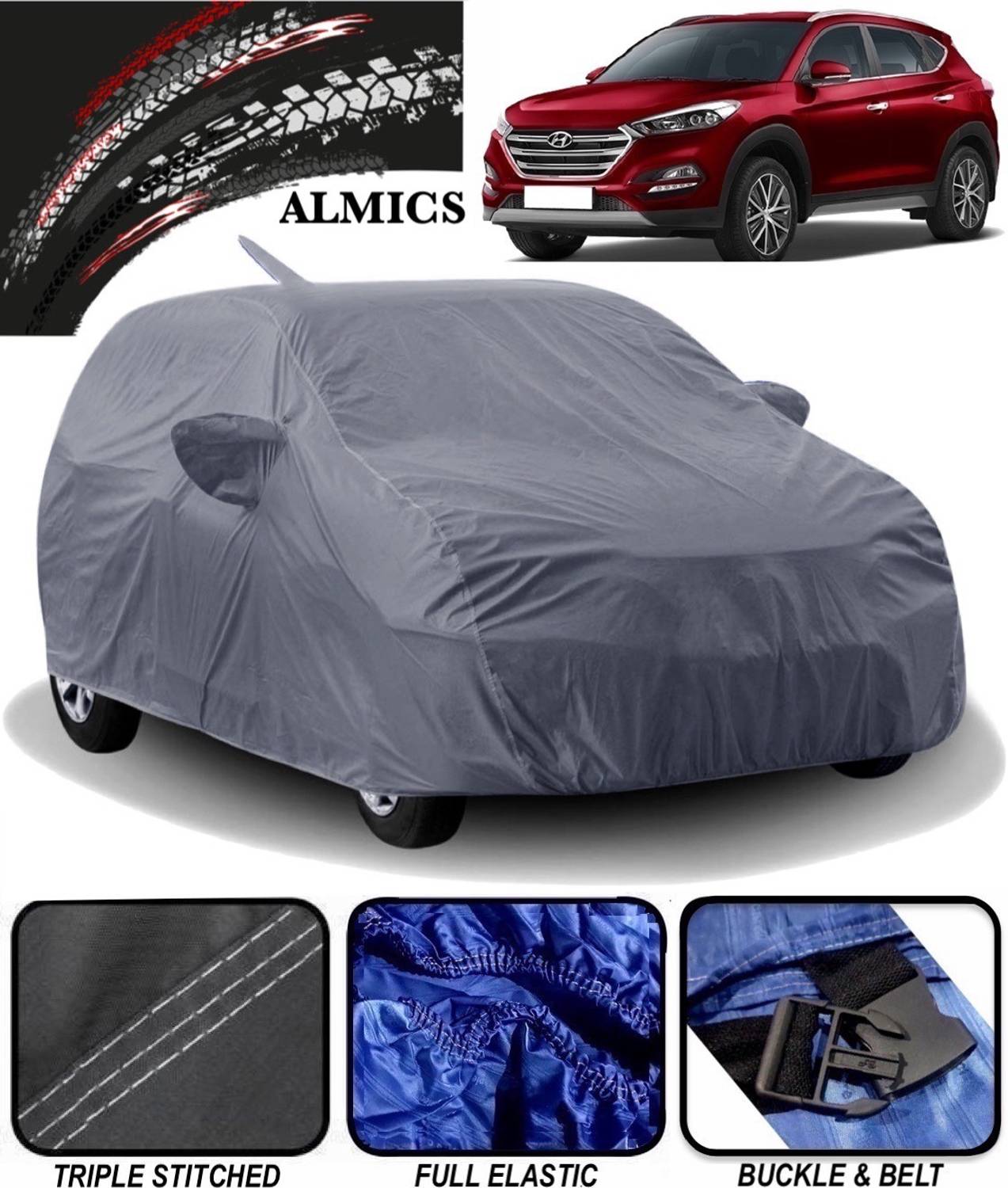 ALMICS Car Cover For Hyundai Tucson (With Mirror Pockets)