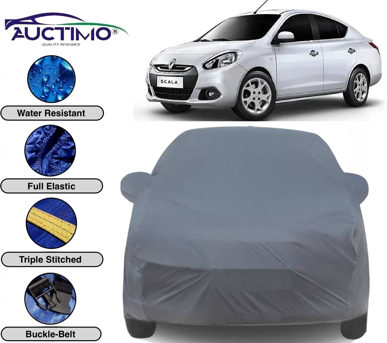 AUCTIMO Car Cover For Renault Scala (With Mirror Pockets)