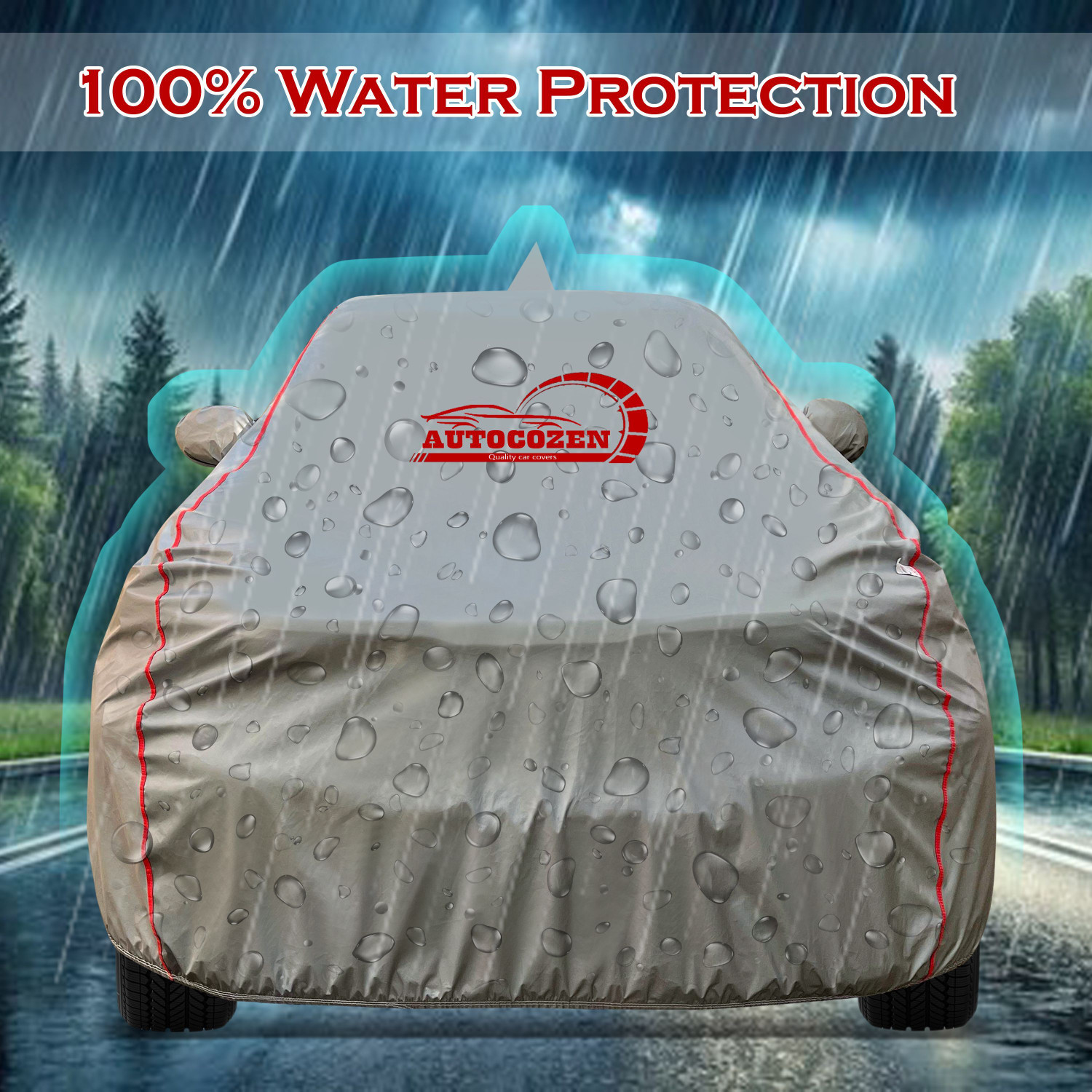 Image of AUTOCOZEN Car Cover For Tata Tigor EV (With Mirror Pockets)