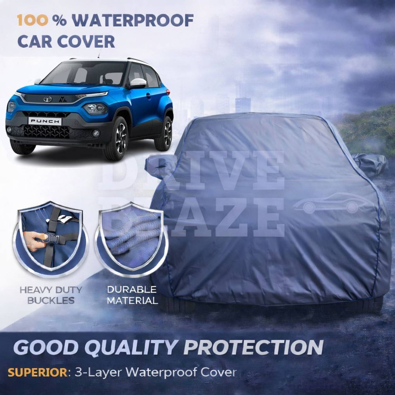 DriveBlaze Car Cover For Tata Punch - Image 1