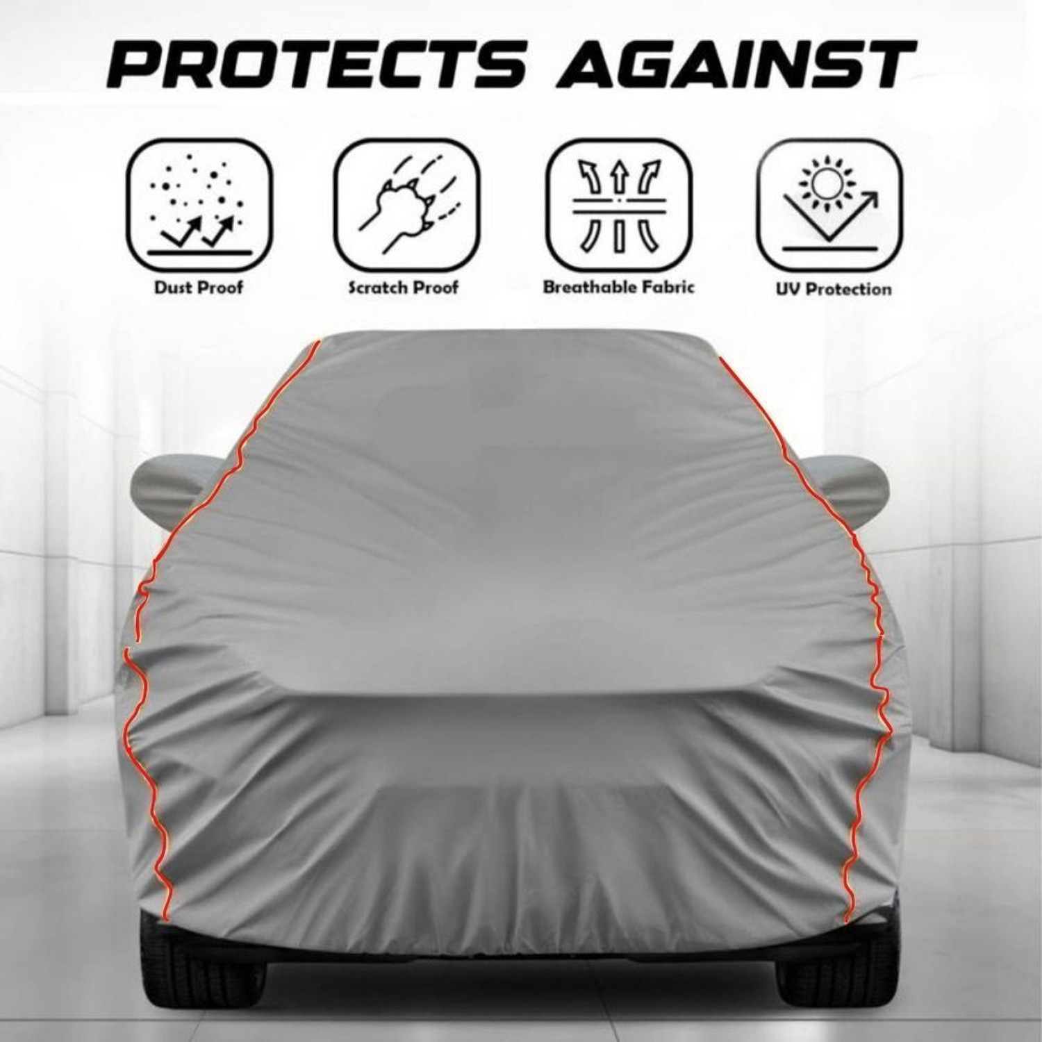 Image of LE PRA Car Cover For Hyundai i10, i10 1.2L, i10 Era, i10 Magna 1.1L, i10 Sportz 1.1L, i10 Sportz 1.1L LPG (With Mirror Pockets)