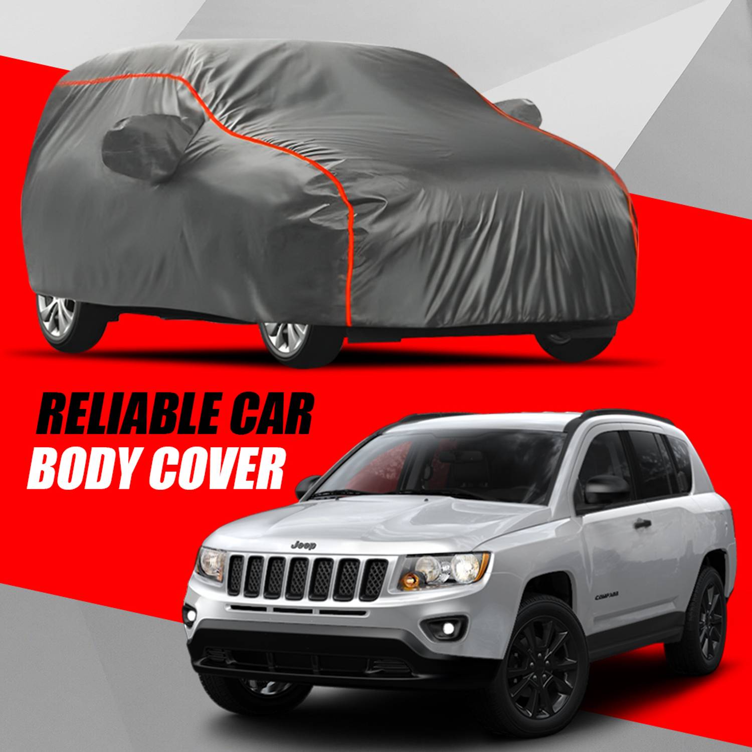 ANTIRO Car Cover For Jeep Compass (With Mirror Pockets)