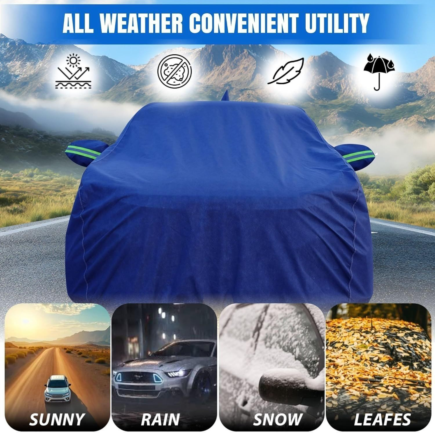 Image of Otoroys Car Cover For Maruti Suzuki Baleno, Baleno Lxi, Baleno Vxi, Baleno ZXi (With Mirror Pockets)