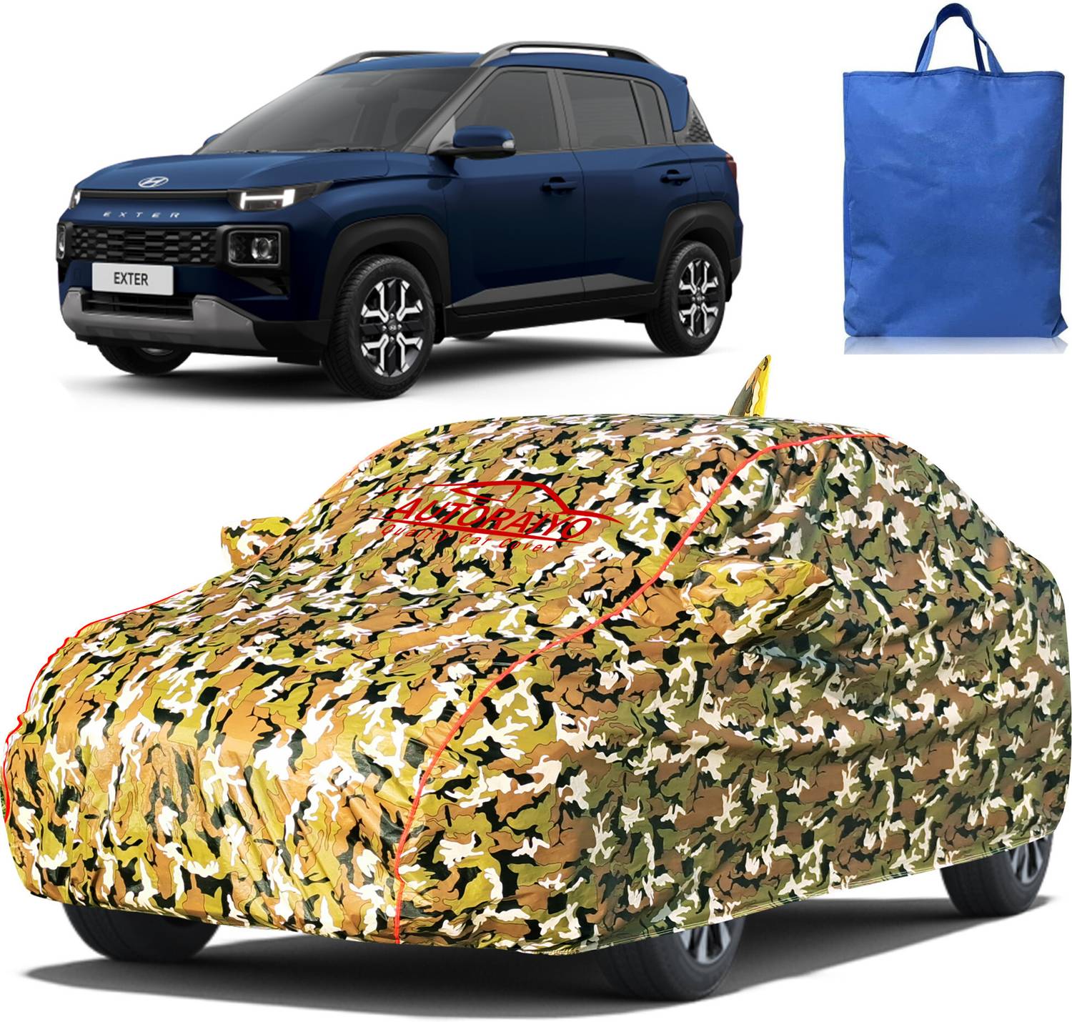 AUTORAIYO Car Cover For Hyundai Exter (With Mirror Pockets)