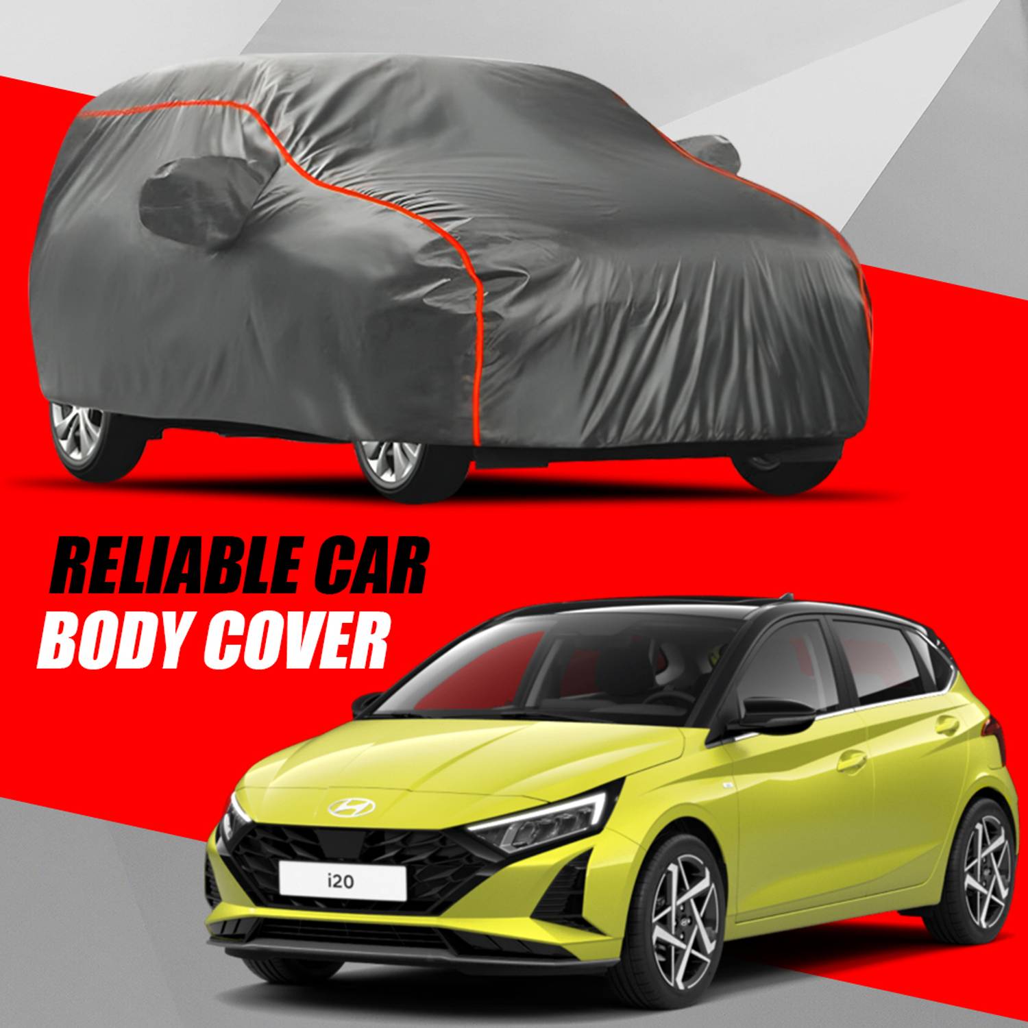 ALMICS Car Cover For Hyundai i20 (With Mirror Pockets)