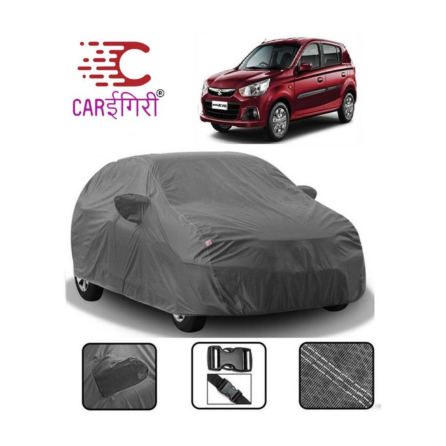 Image of Carigiri Car Cover For Maruti Alto K10 (With Mirror Pockets)