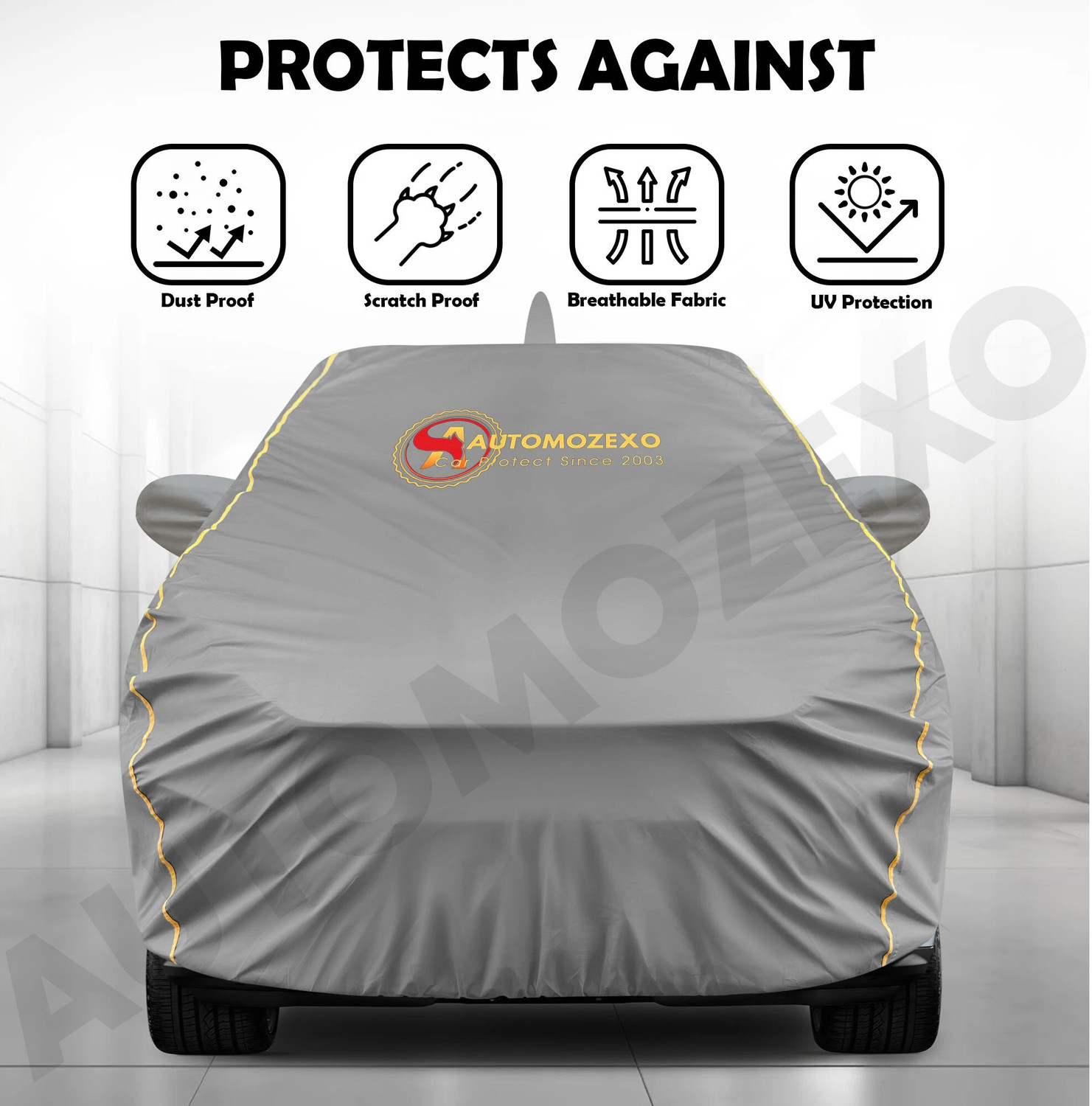Image of AUTOMOZEXO Car Cover For Kia SELTOS (With Mirror Pockets)