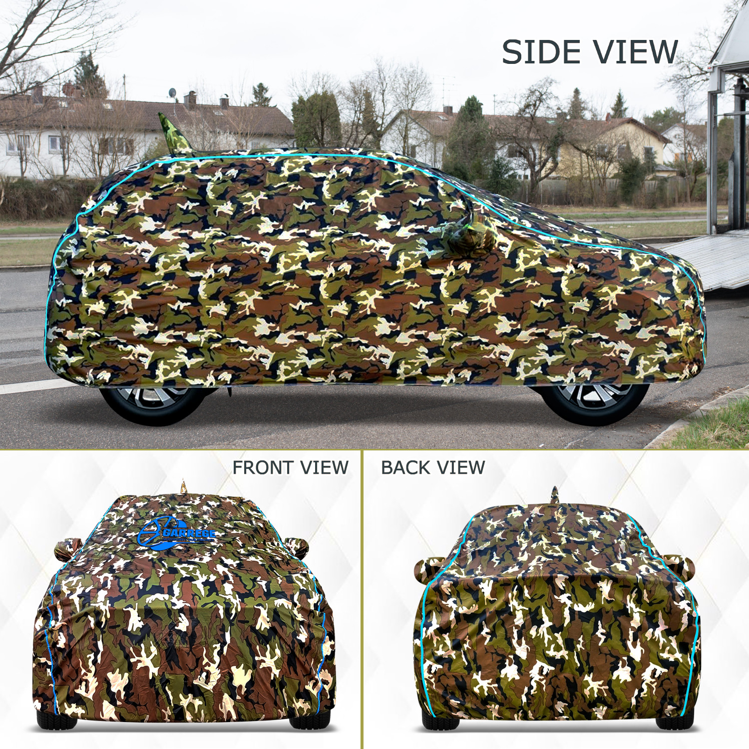 Image of GARREGE Car Cover For Hyundai Exter (With Mirror Pockets)