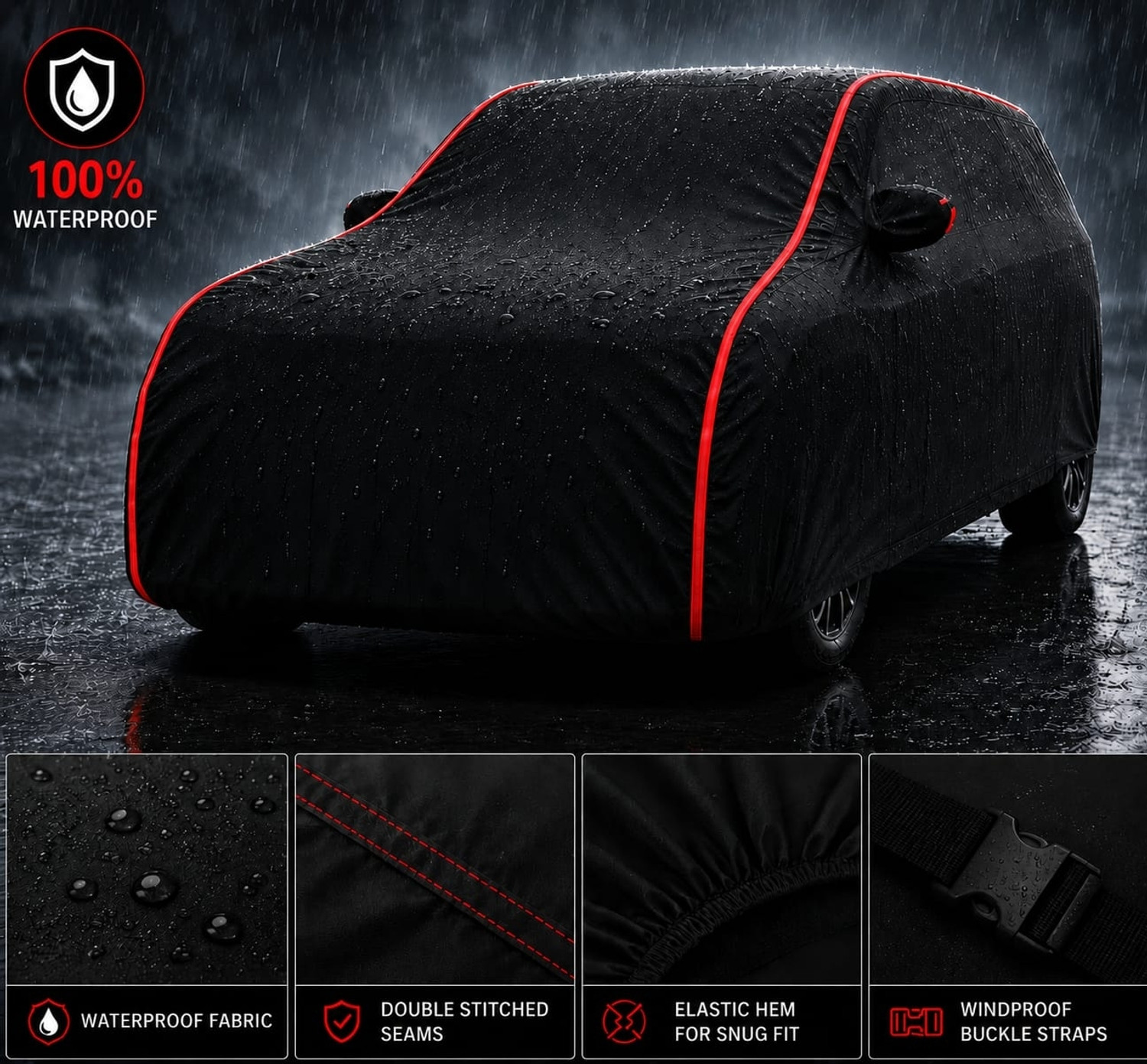 Image of Autova Car Cover For Maruti Suzuki Brezza (With Mirror Pockets)