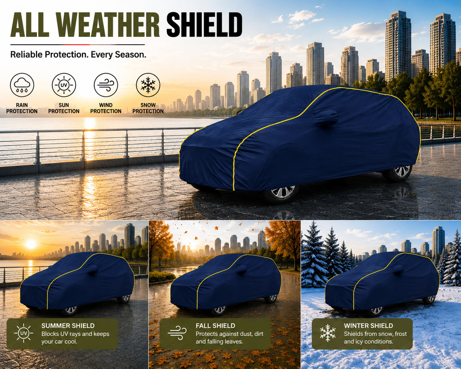 Image of DRIZE Car Cover For Maruti Suzuki Baleno (With Mirror Pockets)