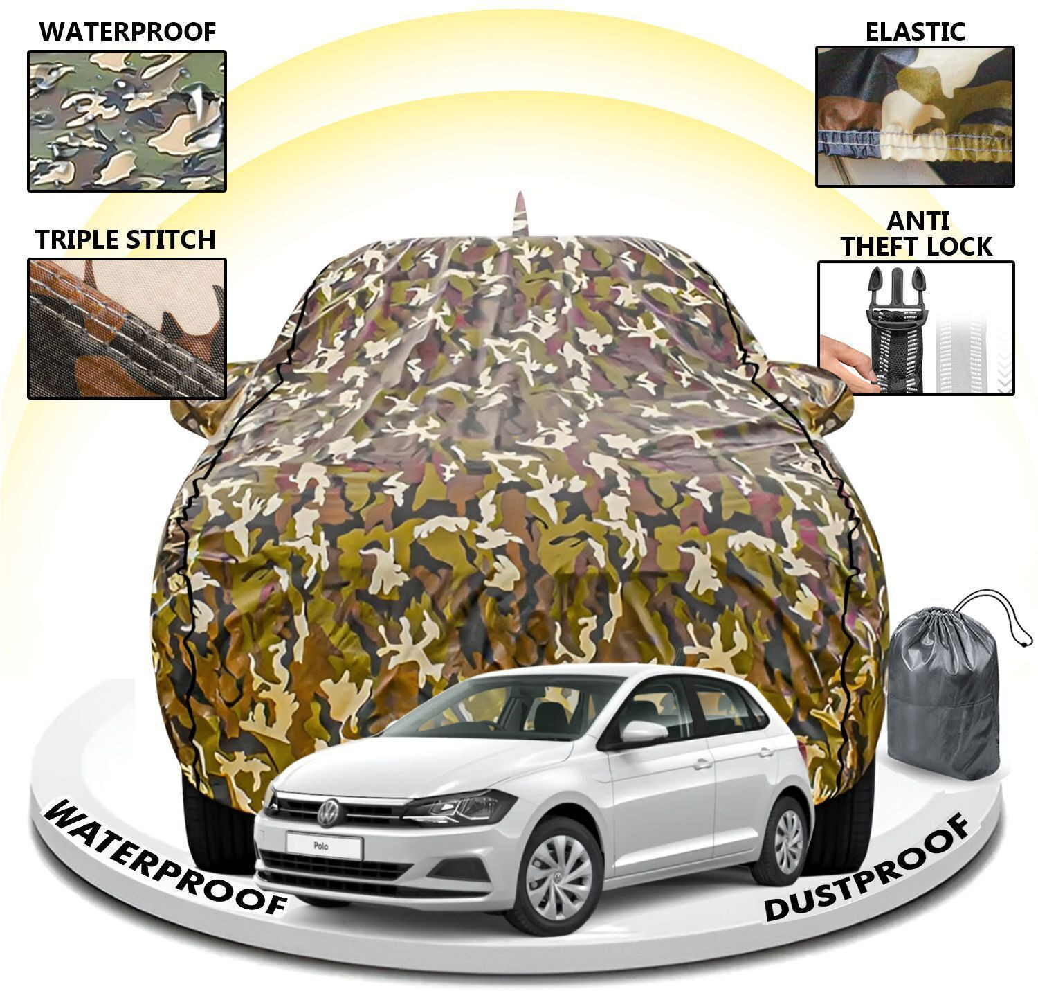 Image of CARZEX Car Cover For Volkswagen Polo (With Mirror Pockets)