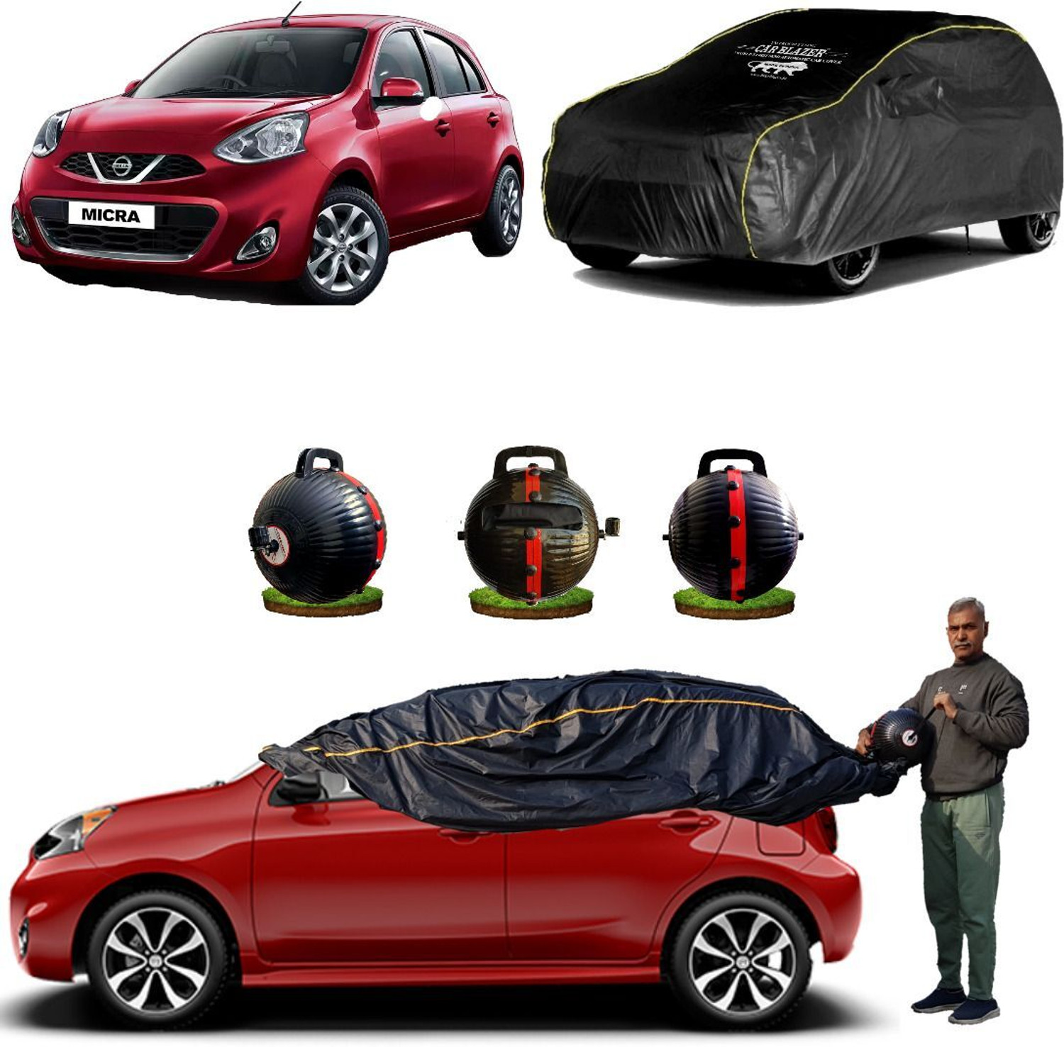 Image of CARBLAZER Car Cover For Nissan Micra (Without Mirror Pockets)