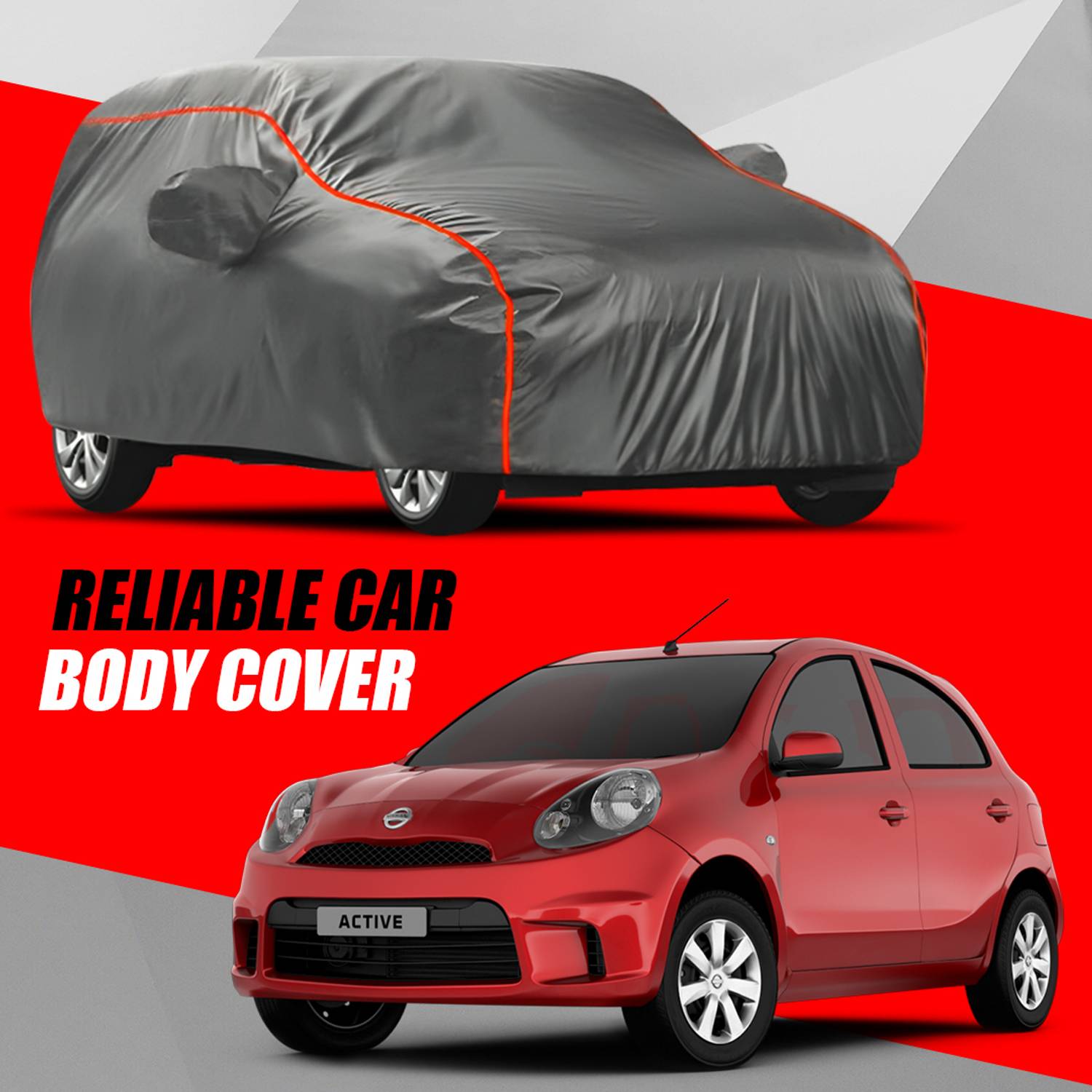 ALMICS Car Cover For Nissan Micra Active (With Mirror Pockets)