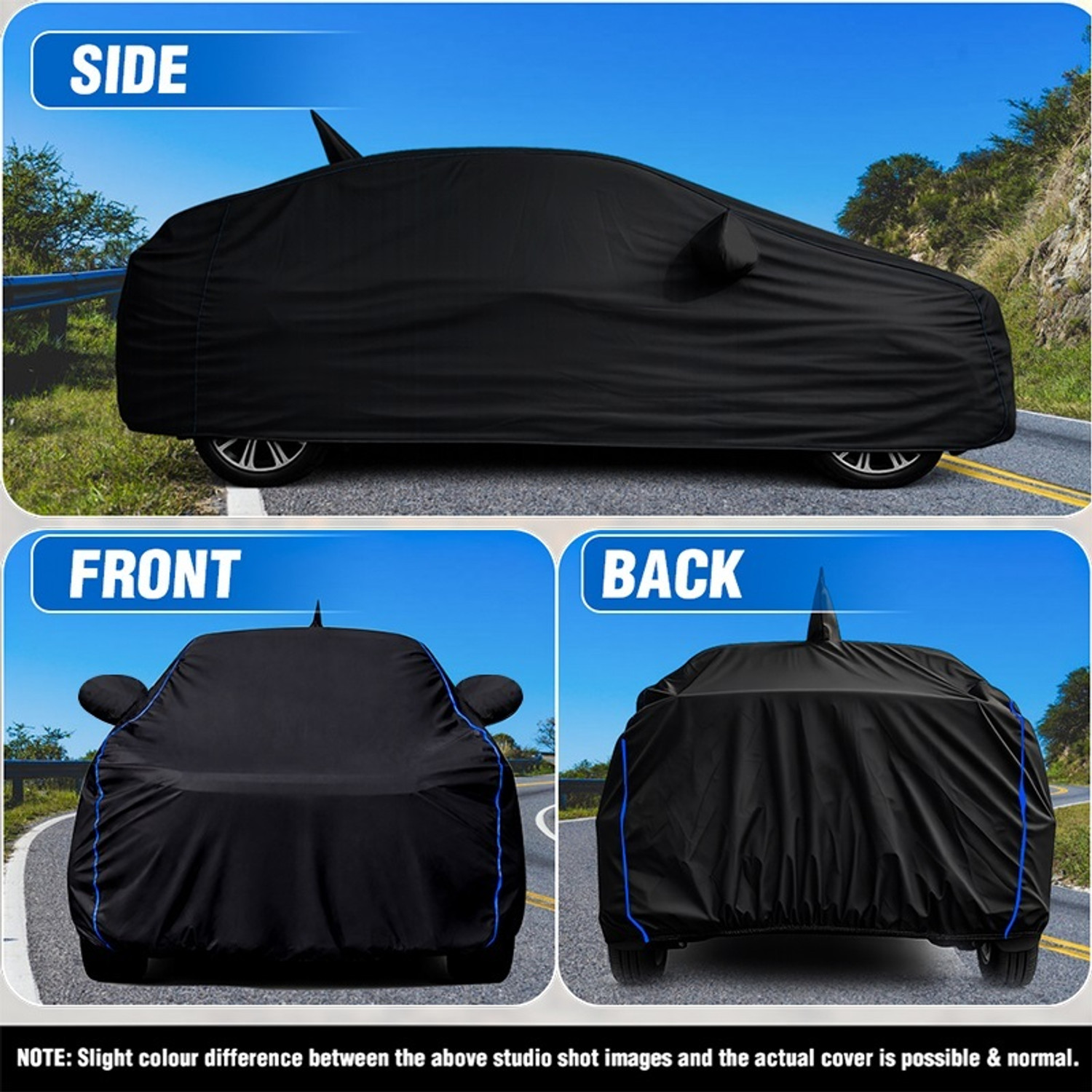 Image of OTO2EYE Car Cover For Kia Sonet (With Mirror Pockets)