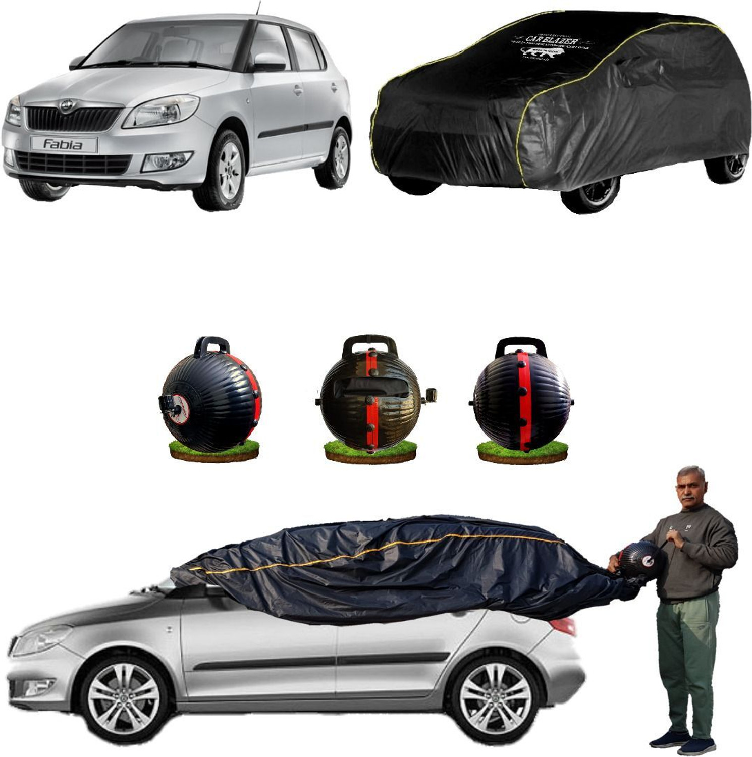 Image of CARBLAZER Car Cover For Skoda Fabia (Without Mirror Pockets)
