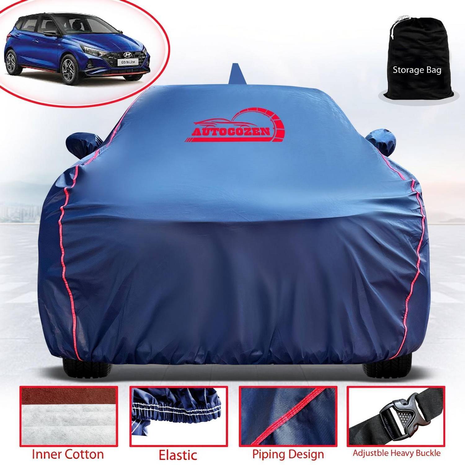 AUTOCOZEN WATERPROOF Car Cover For Hyundai i20 Active 1.2 S (With Mirror Pockets)