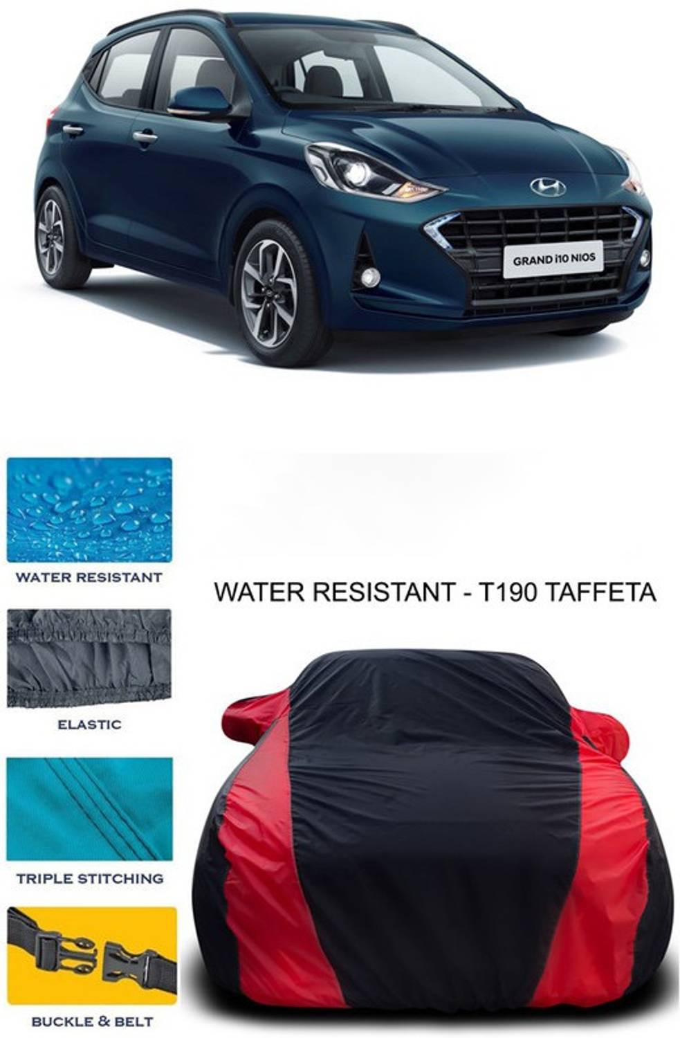 Ascension Car Cover For Hyundai Grand i10 Nios (With Mirror Pockets)