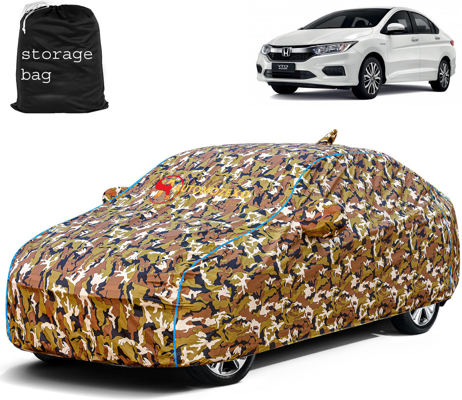 Image of AUTOMOZEXO Car Cover For Honda City (With Mirror Pockets)